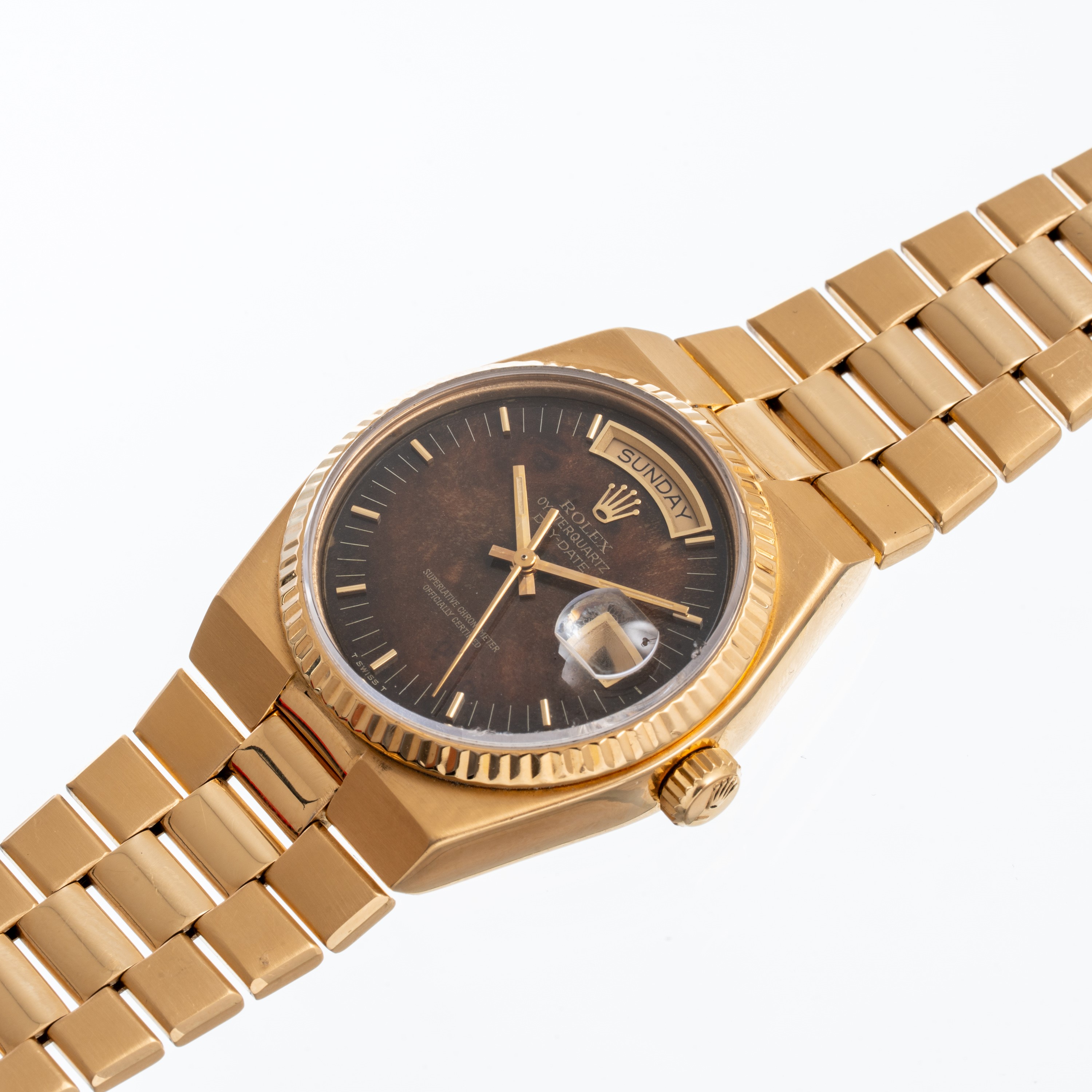 ROLEX - DAYDATE OYSTERQUARTZOROLOGIO AL QUARZO IN ORO GIALLO 18KT CON QUADRANTE IN RADICA
