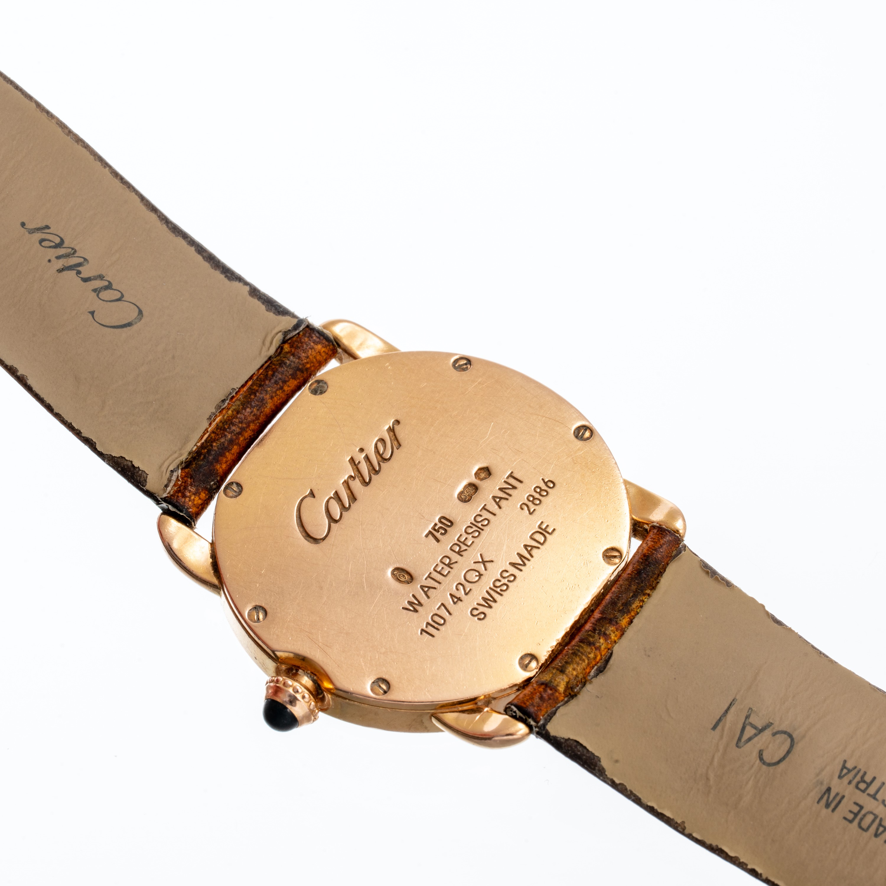 CARTIER - RONDE DE CARTIEROROLOGIO SOLO TEMPO AL QUARZO IN ORO ROSA 18KT CON QUADRANTE BIANCO