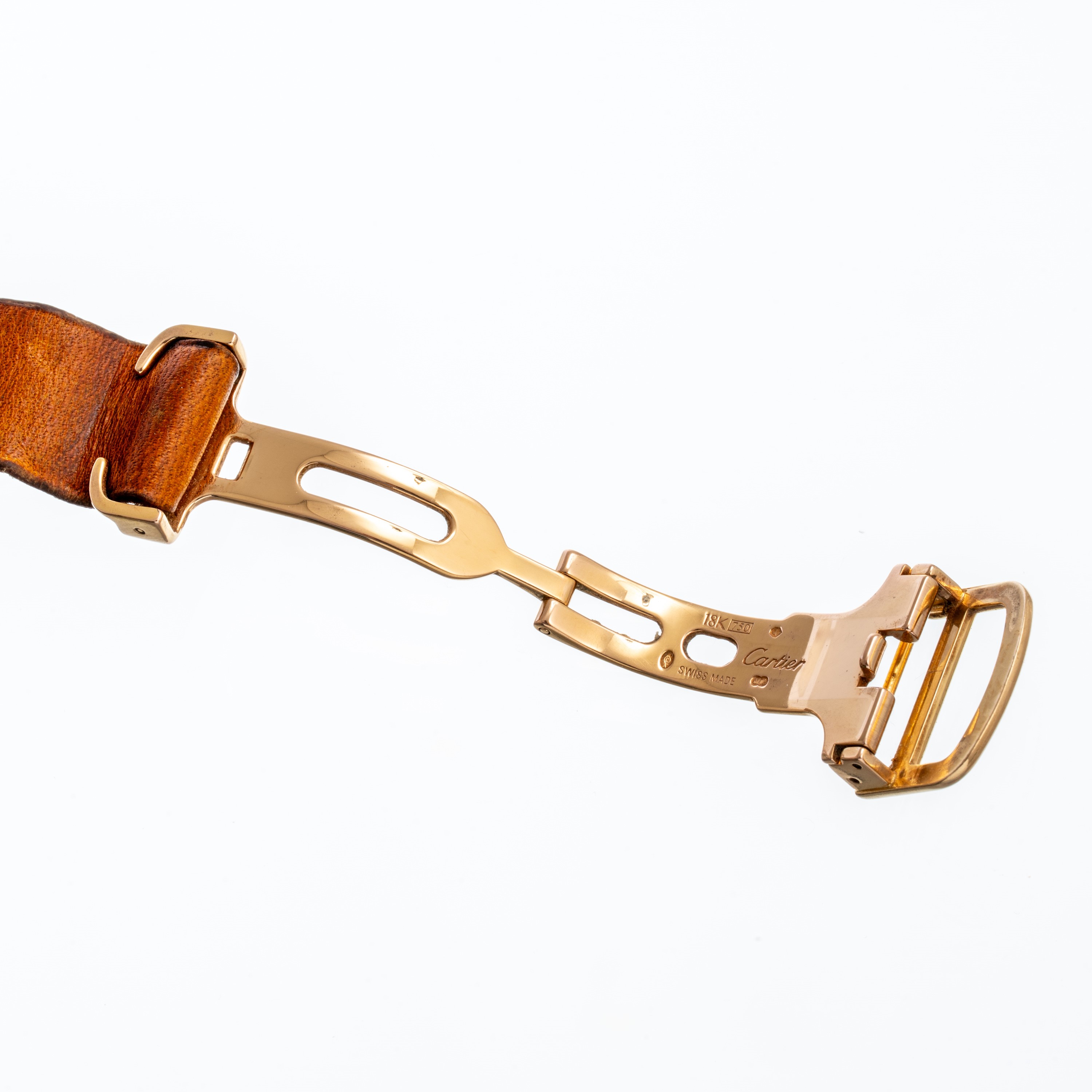 CARTIER - RONDE DE CARTIEROROLOGIO SOLO TEMPO AL QUARZO IN ORO ROSA 18KT CON QUADRANTE BIANCO