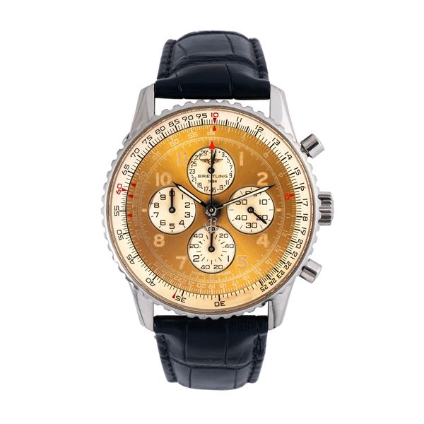 BREITLING - BREITLING - NAVITIMER AIRBORNE STEEL MANUAL WINDING CHRONOGRAPH WITH DATE WINDOW AT TWELVE O'CLOCK AND TROPICAL DIAL