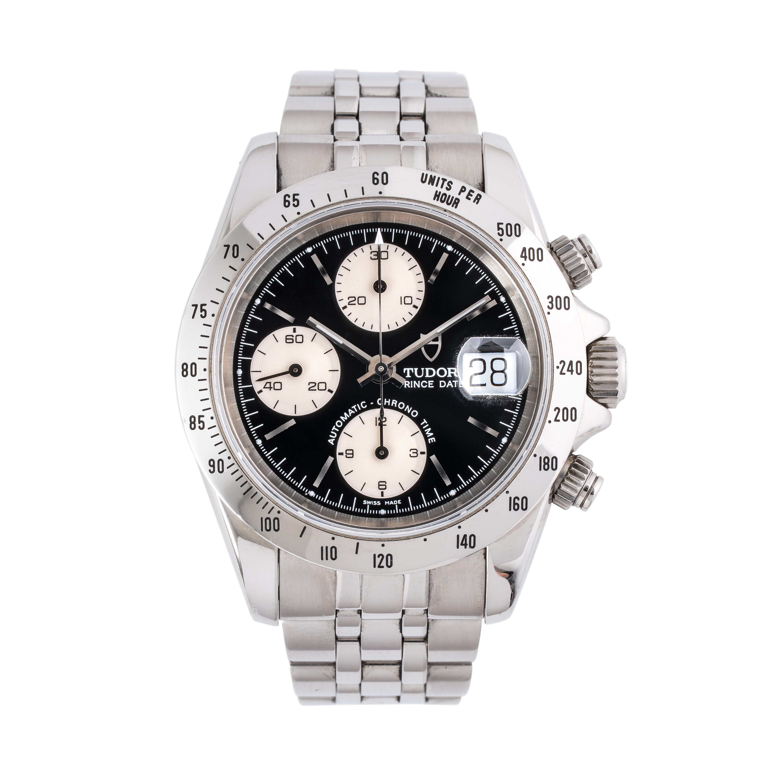 TUDOR - PRINCE DATECRONOGRAFO A CARICA AUTOMATICA IN ACCIAIO CON QUADRANTE NERO E DATARIO AD ORE ...