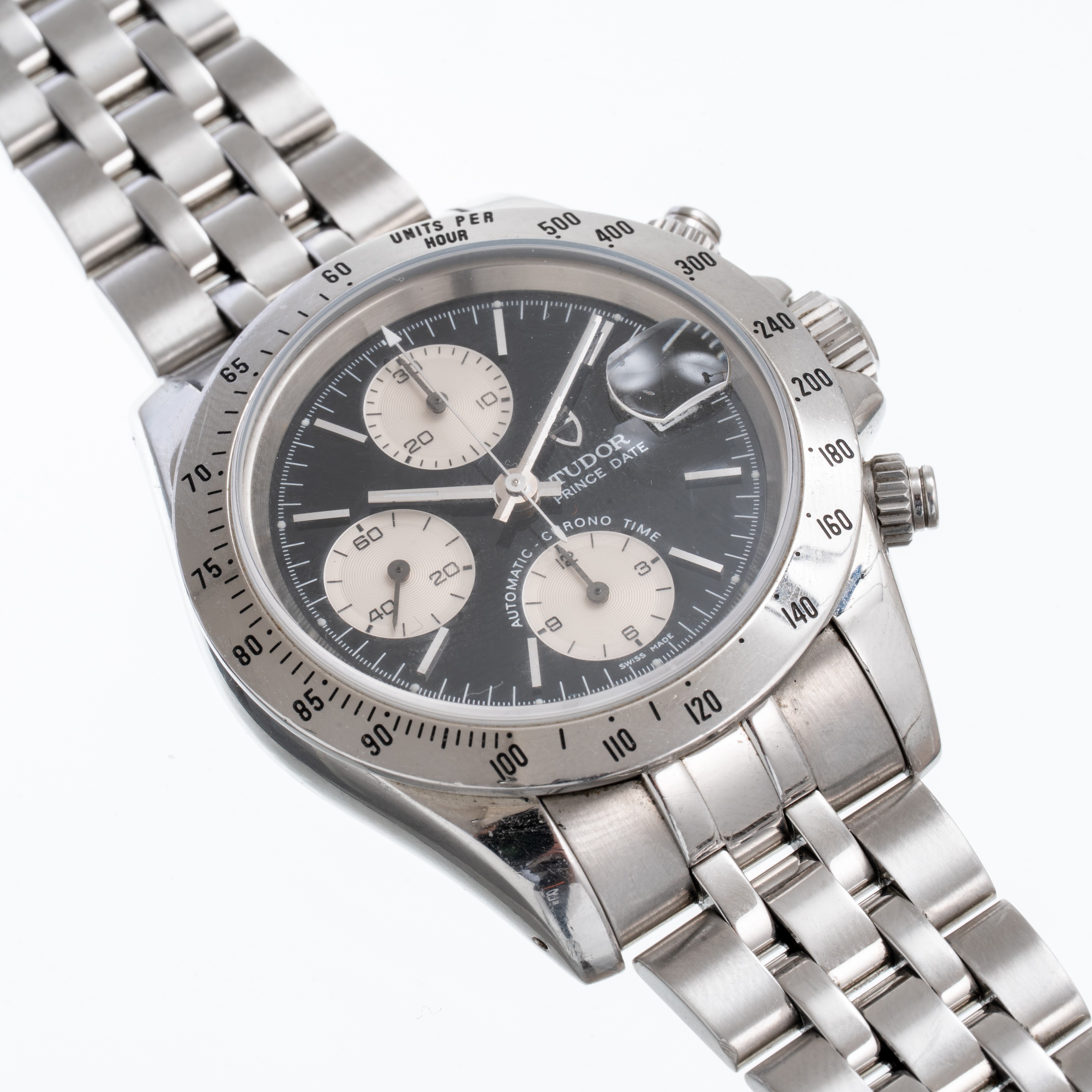 TUDOR - PRINCE DATECRONOGRAFO A CARICA AUTOMATICA IN ACCIAIO CON QUADRANTE NERO E DATARIO AD ORE ...