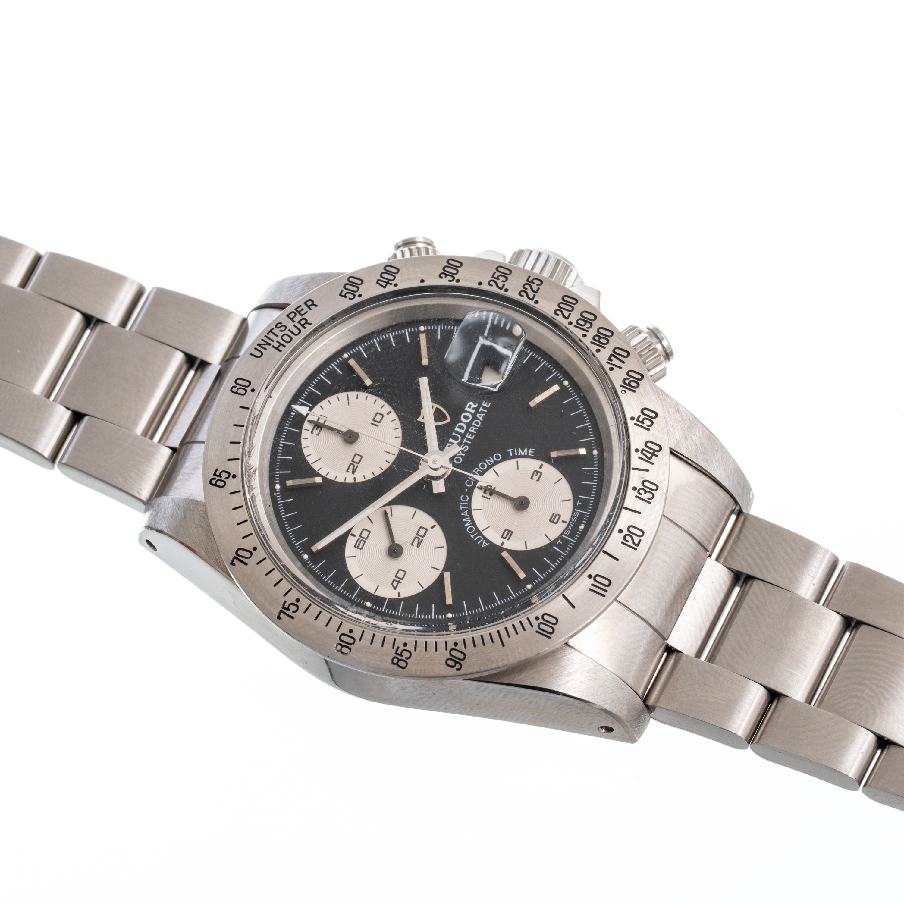 TUDOR - BIG BLOCKCRONOGRAFO A CARICA AUTOMATICA IN ACCIAIO CON QUADRANTE GRIGIO E DATARIO AD ORE ...