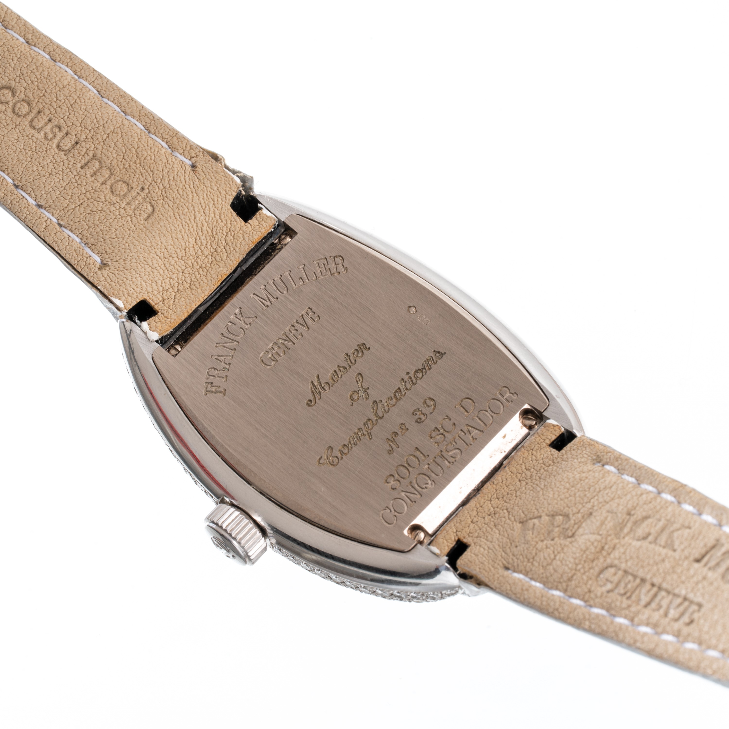 FRANCK MULLER - CONQUISTADOROROLOGIO SOLO TEMPO A CARICA AUTOMATICA IN ORO BIANCO 18KT E CASSA CO...