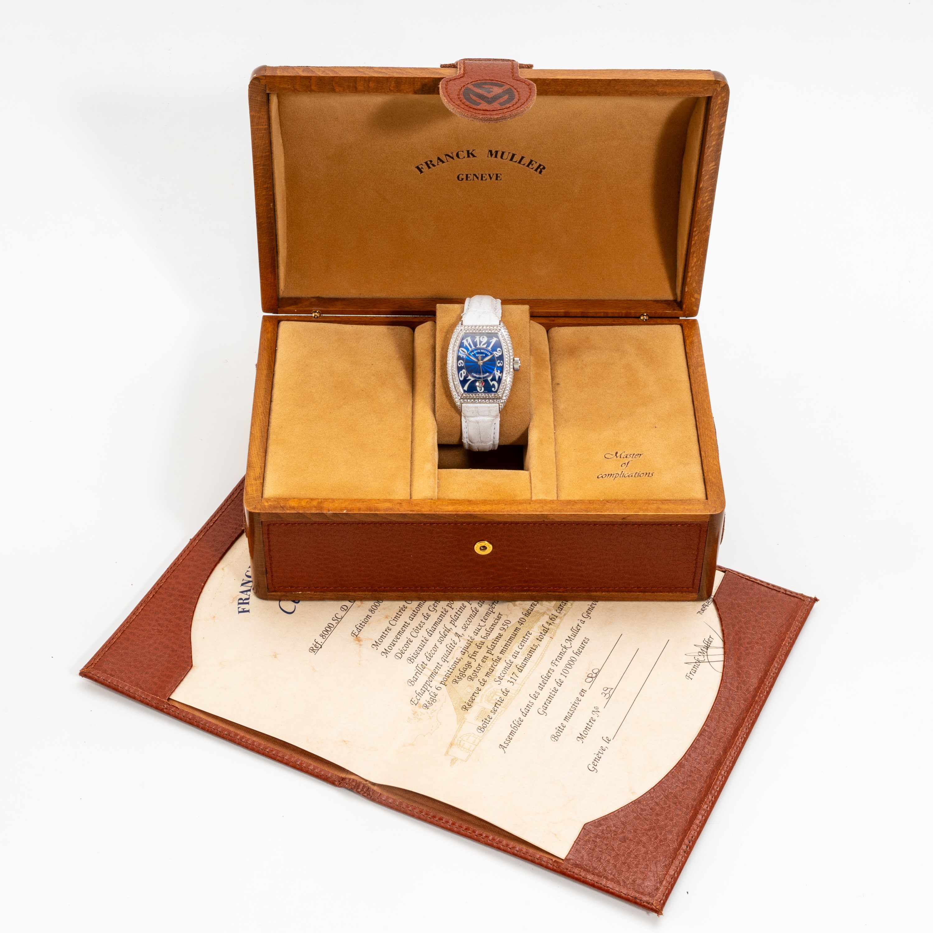 FRANCK MULLER - CONQUISTADOROROLOGIO SOLO TEMPO A CARICA AUTOMATICA IN ORO BIANCO 18KT E CASSA CO...