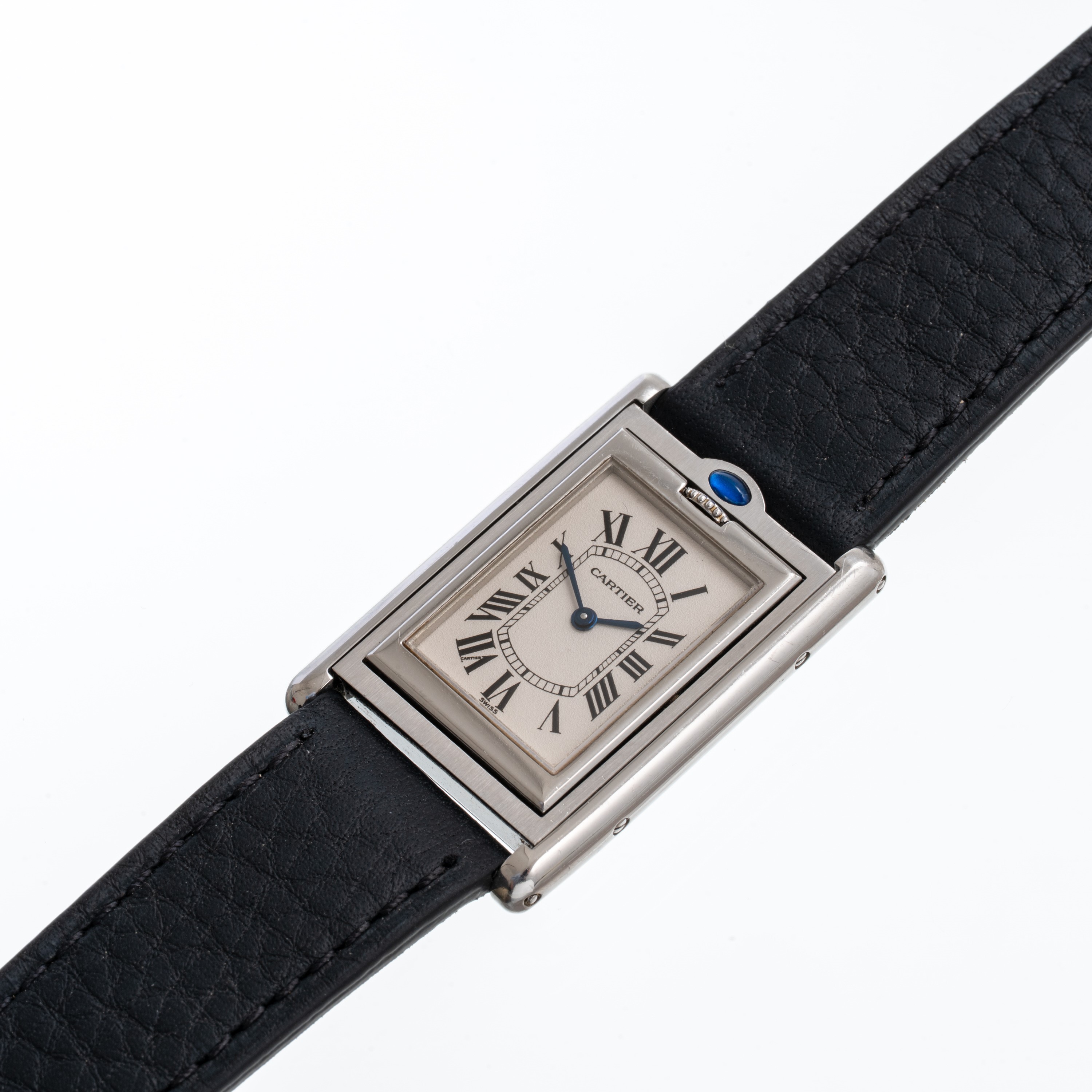 CARTIER - BASCULANTEOROLOGIO SOLO TEMPO IN ACCIAIO AL QUARZO CON CASSA REVERSIBILE