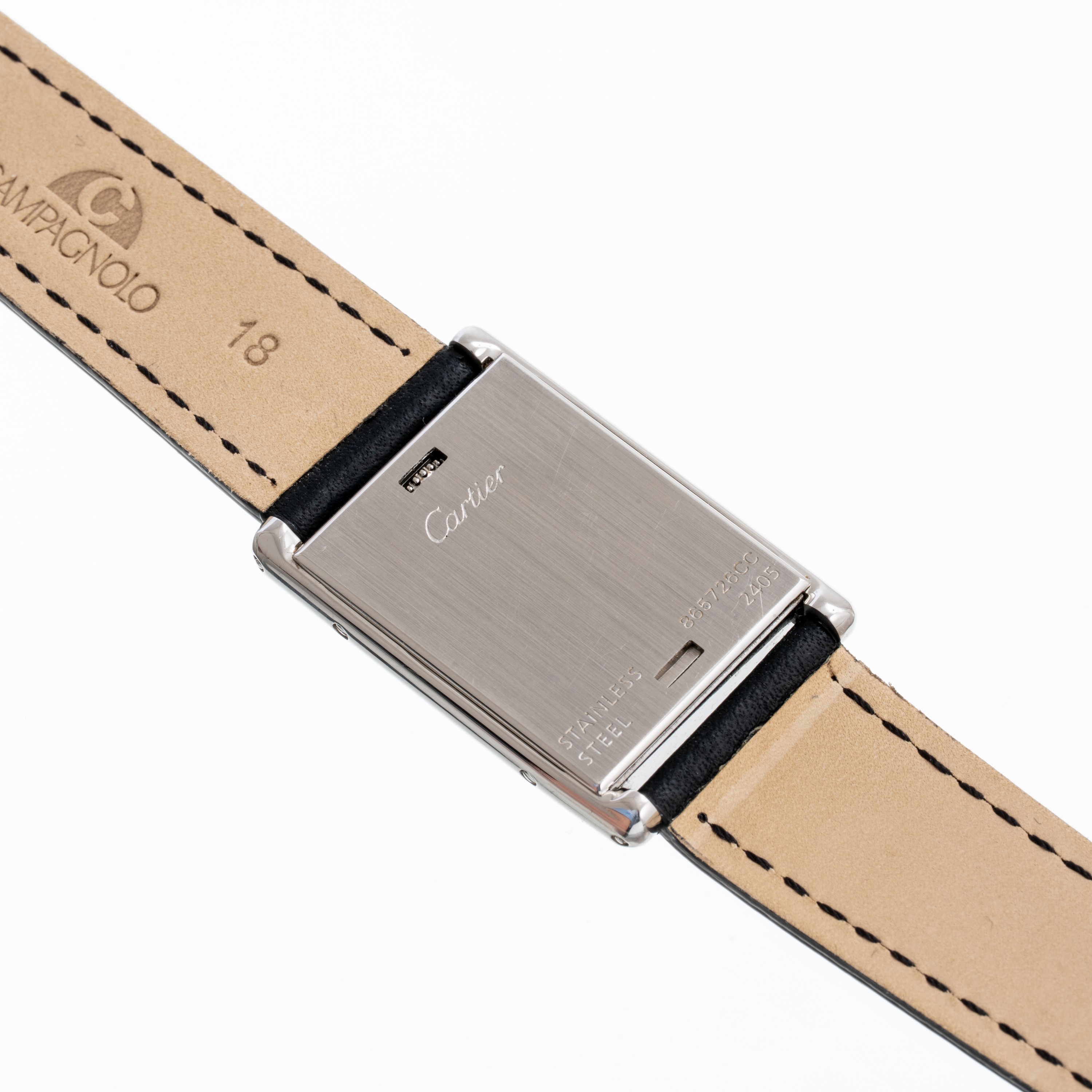 CARTIER - BASCULANTEOROLOGIO SOLO TEMPO IN ACCIAIO AL QUARZO CON CASSA REVERSIBILE