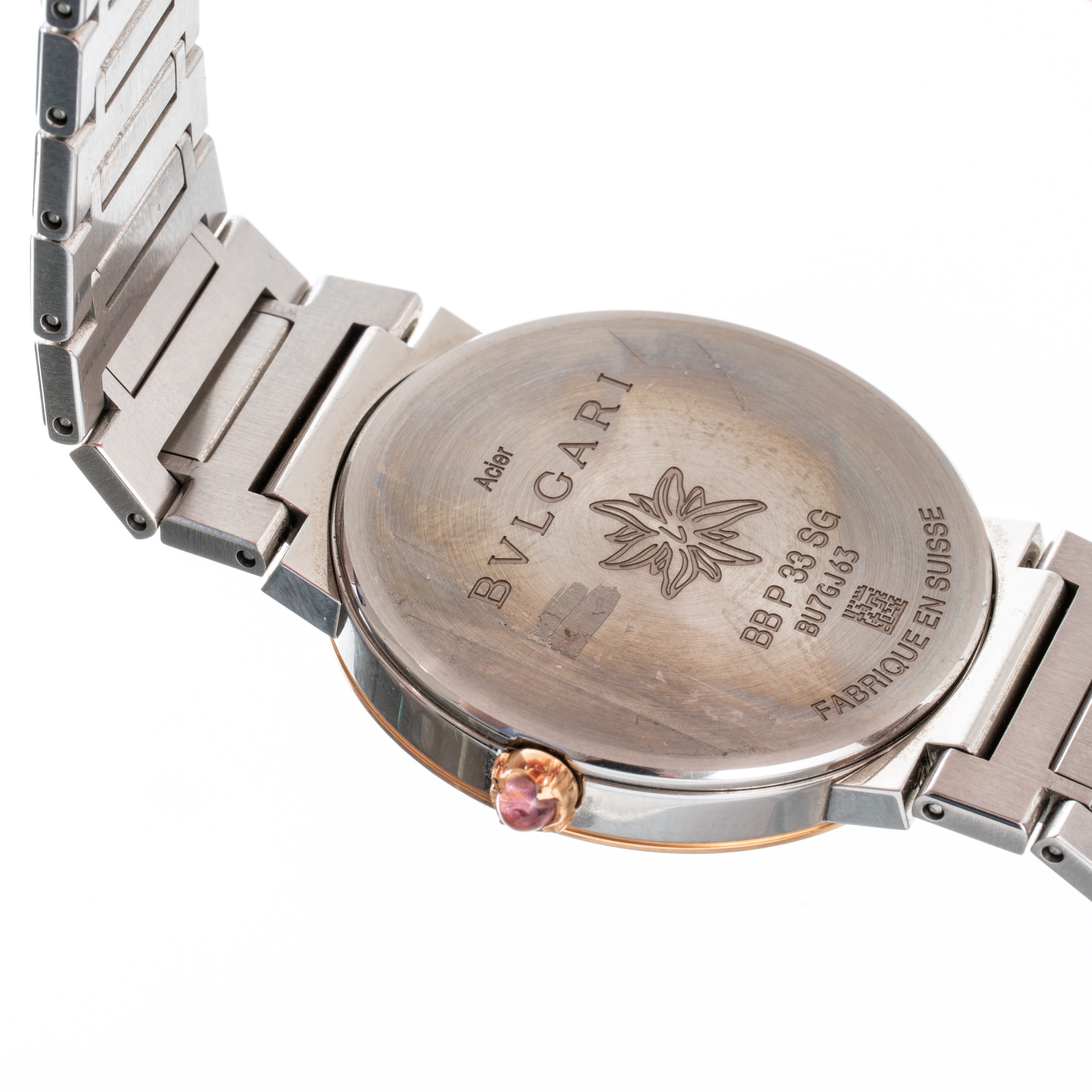 BULGARI - BVLGARI BVLGARIOROLOGIO SOLO TEMPO AL QUARZO IN ACCIAIO CON QUADRANTE AZZURRO CON INDIC...