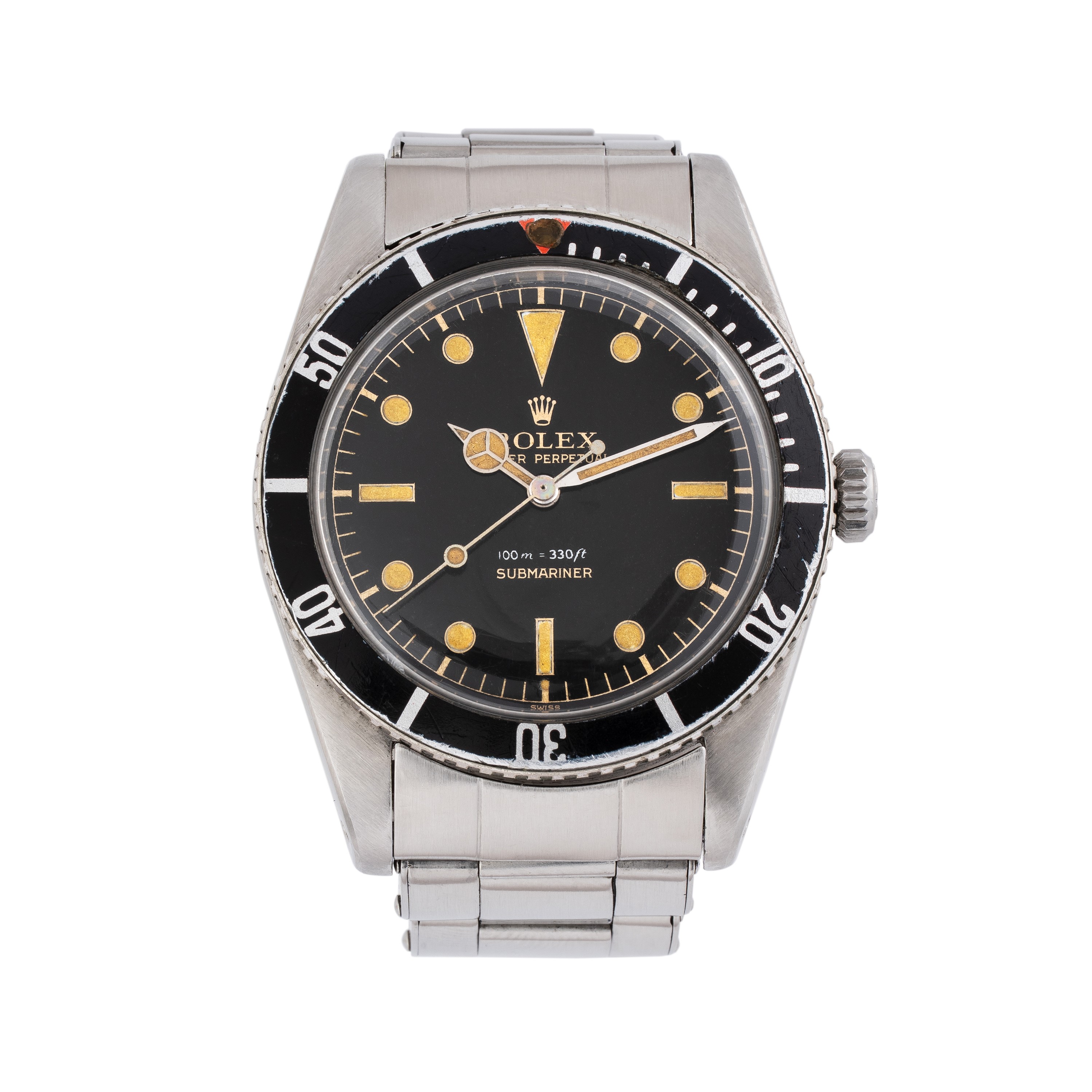 ROLEX - SUBMARINEROROLOGIO SUBACQUEO IN ACCIAIO A CARICA AUTOMATICA CON BRACCIALE RIVETTI