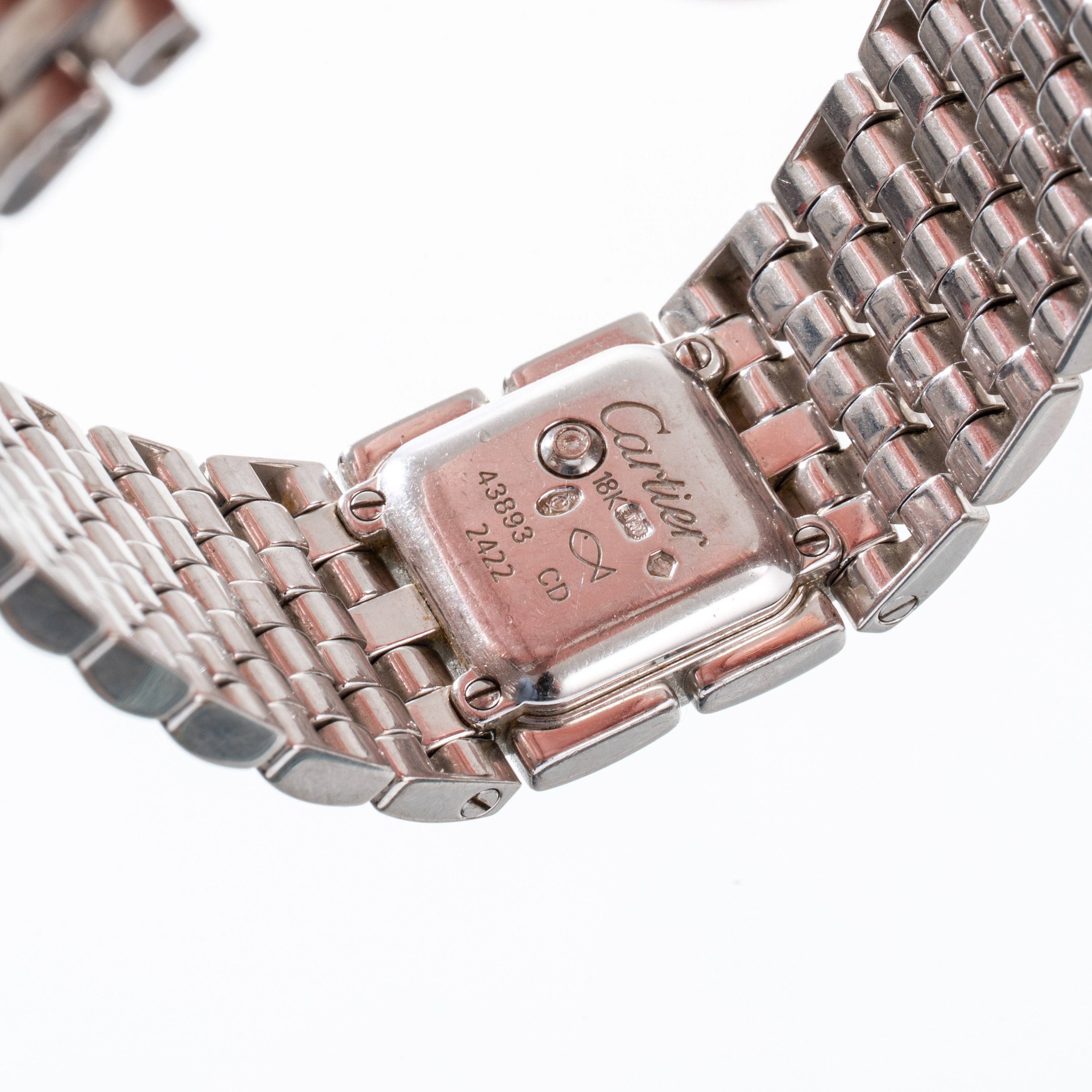 CARTIER - LADY PANTHERE RUBANOROLOGIO SOLO TEMPO AL QUARZO IN ORO BIANCO 18KT CON QUADRANTE IN MA...