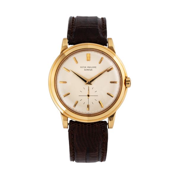 PATEK PHILIPPE - PATEK PHILIPPE - CALATRAVA YELLOW GOLD AUTOMATIC WINDING WATCH WITH SMALL SECONDS AT SIX O'CLOCK.
