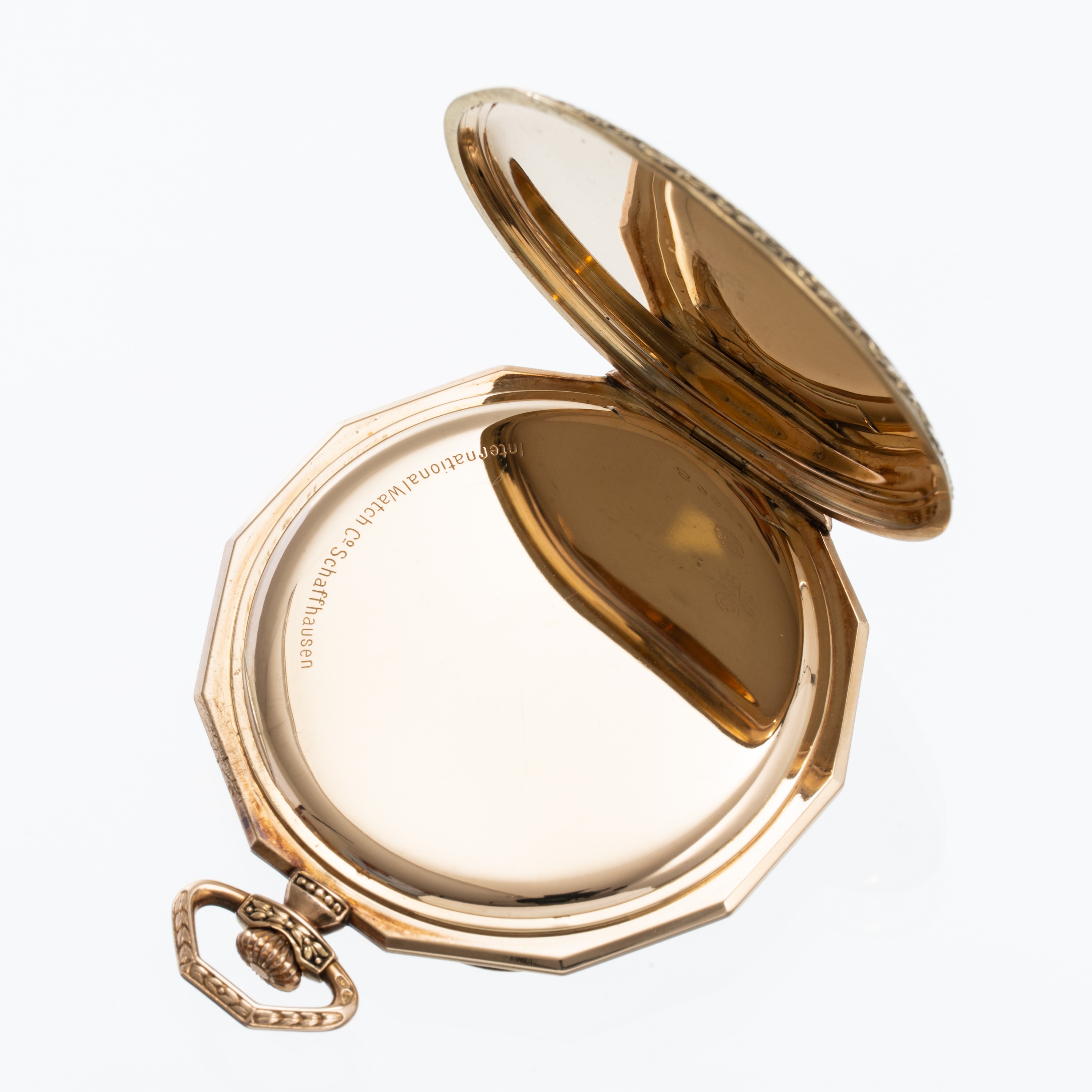 IWC - OROLOGIO DA TASCAOROLOGIO DA TASCA A CARICA MANUALE CON CASSA IN ORO GIALLO 14IKT LAVORATA ...