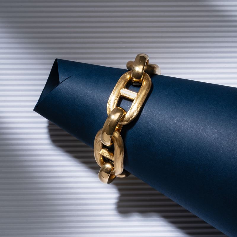 BRACCIALE A CATENA IN ORO GIALLO 18 KT