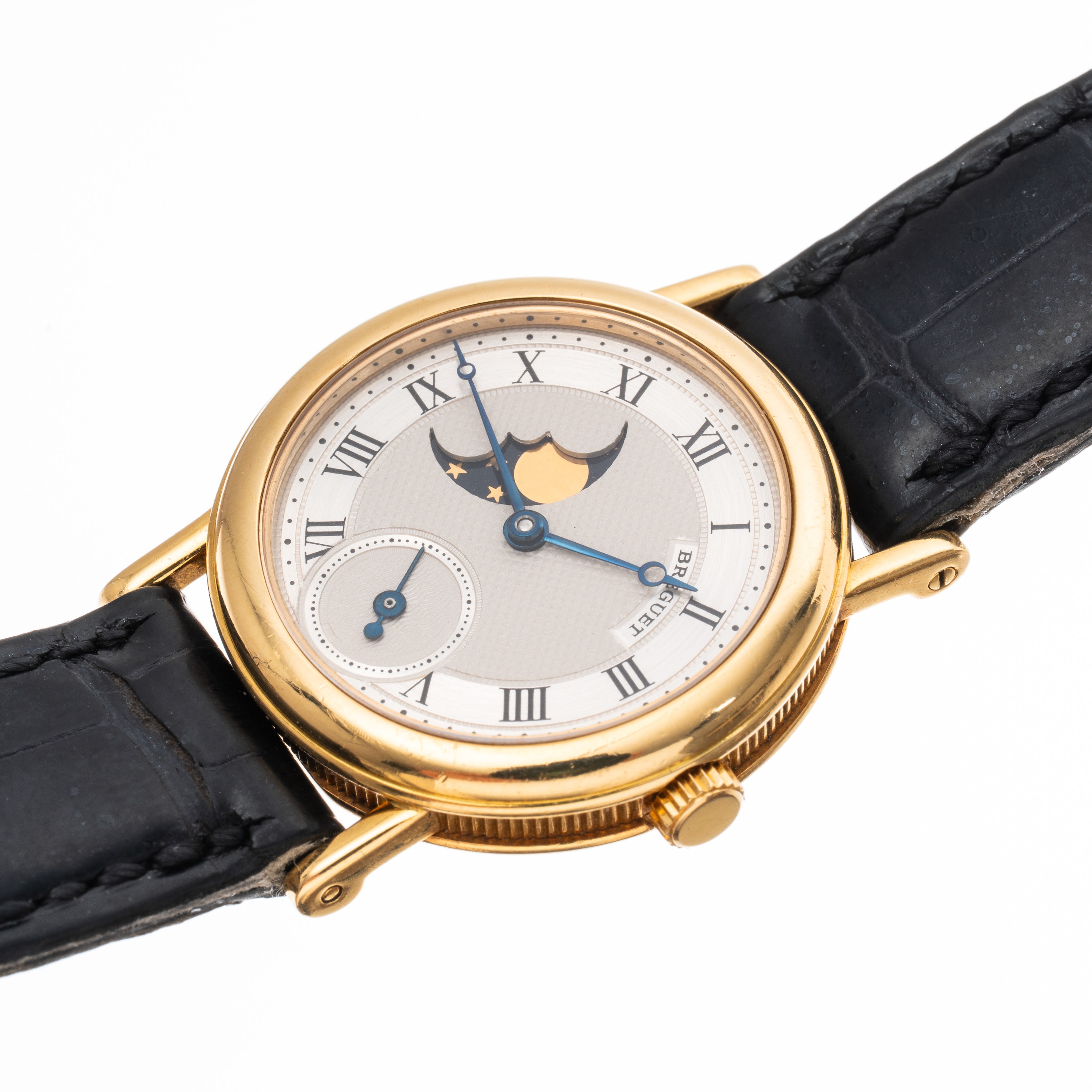 BREGUET - CLASSIQUE LADY MOONPHASEOROLOGIO SOLOTERMPO A CARICA MANUALE IN ORO GIALLO 18KT CON PIC...