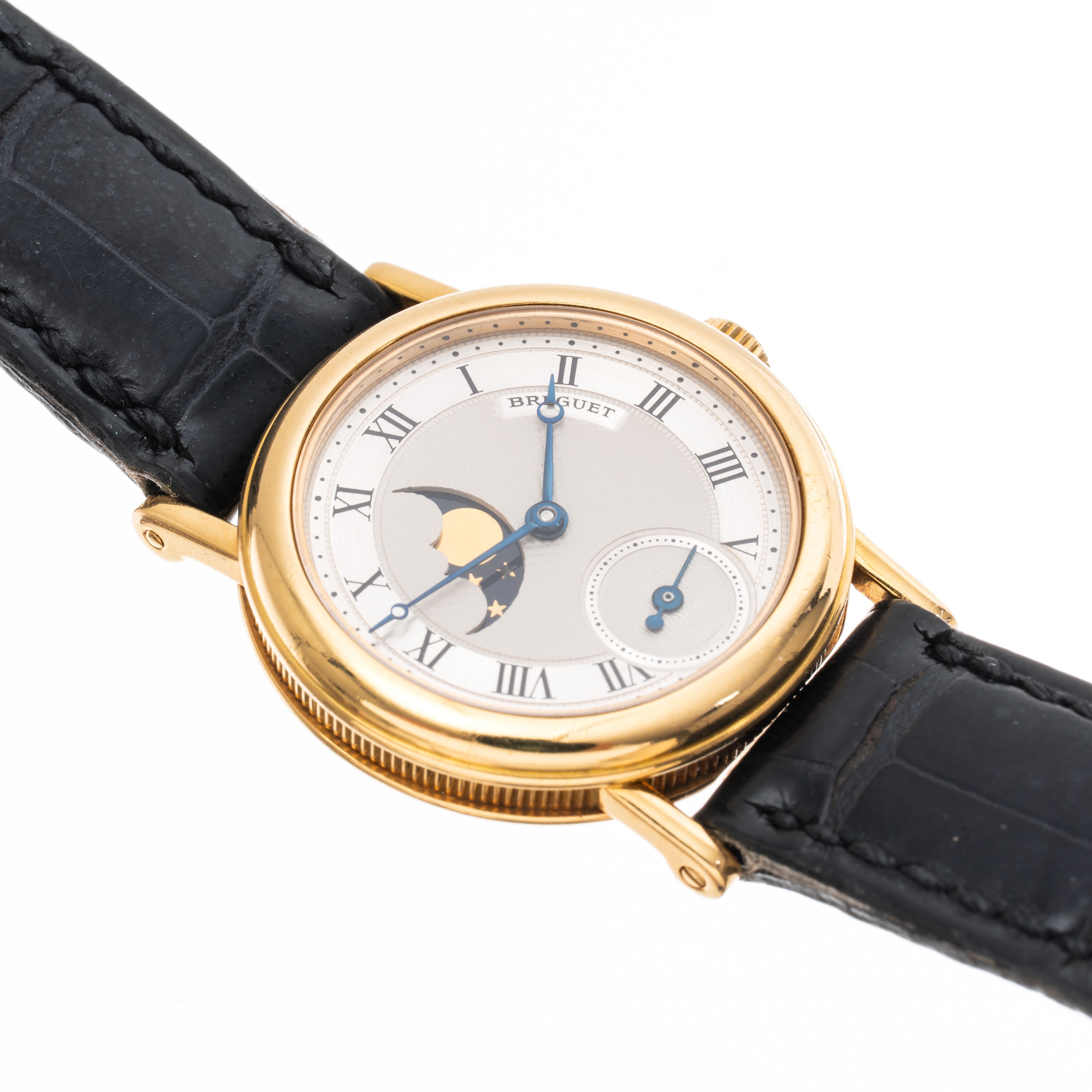 BREGUET - CLASSIQUE LADY MOONPHASEOROLOGIO SOLOTERMPO A CARICA MANUALE IN ORO GIALLO 18KT CON PIC...