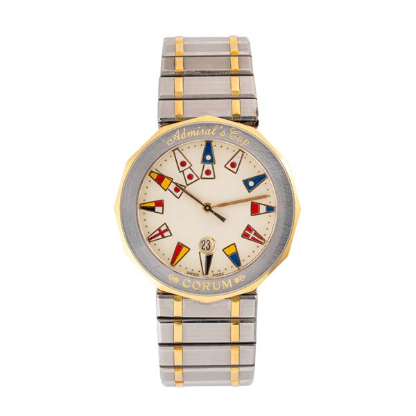 CORUM - CORUM - ADMIRAL CUP OROLOGIO SOLO TEMPO AL QUARZO IN ACCIAIO