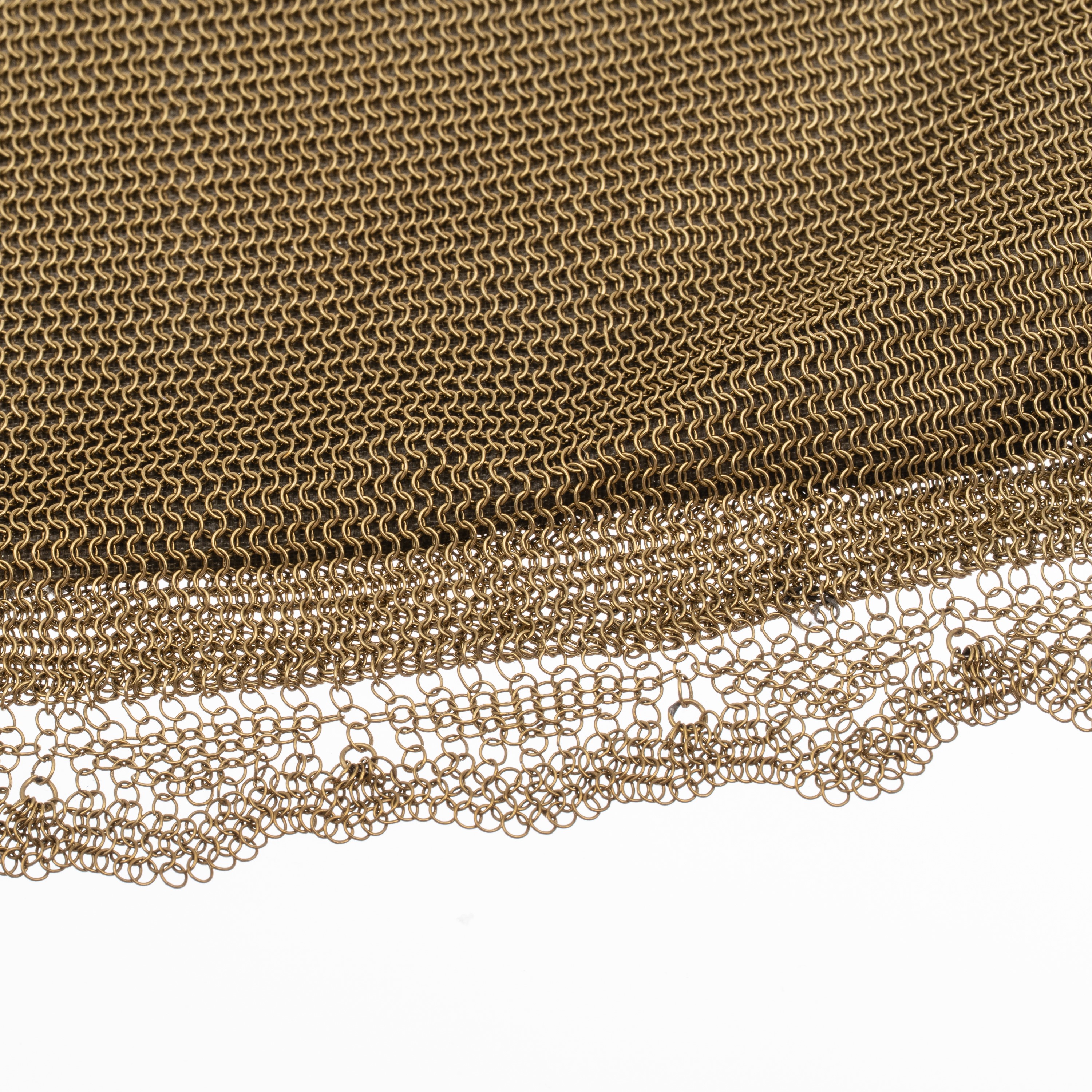 POCHETTE IN ORO GIALLO 14 KT CON MANICO IN MAGLIA D'ORO