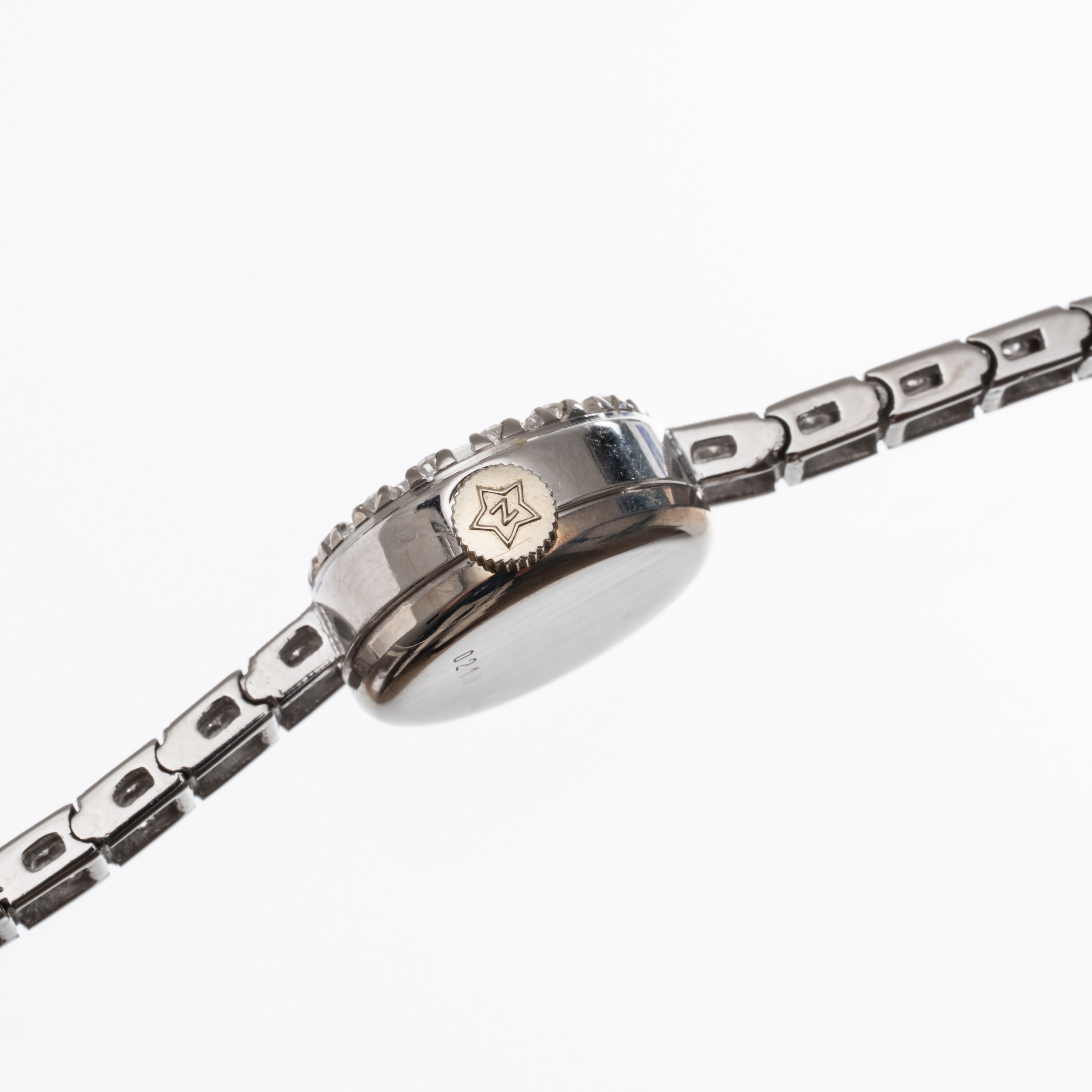 ZENITH - COCKTAILOROLOGIO SOLO TEMPO A CARICA MANUALE IN ORO BIANCO 18KT CON BRACCIALE INTEGRATO ...