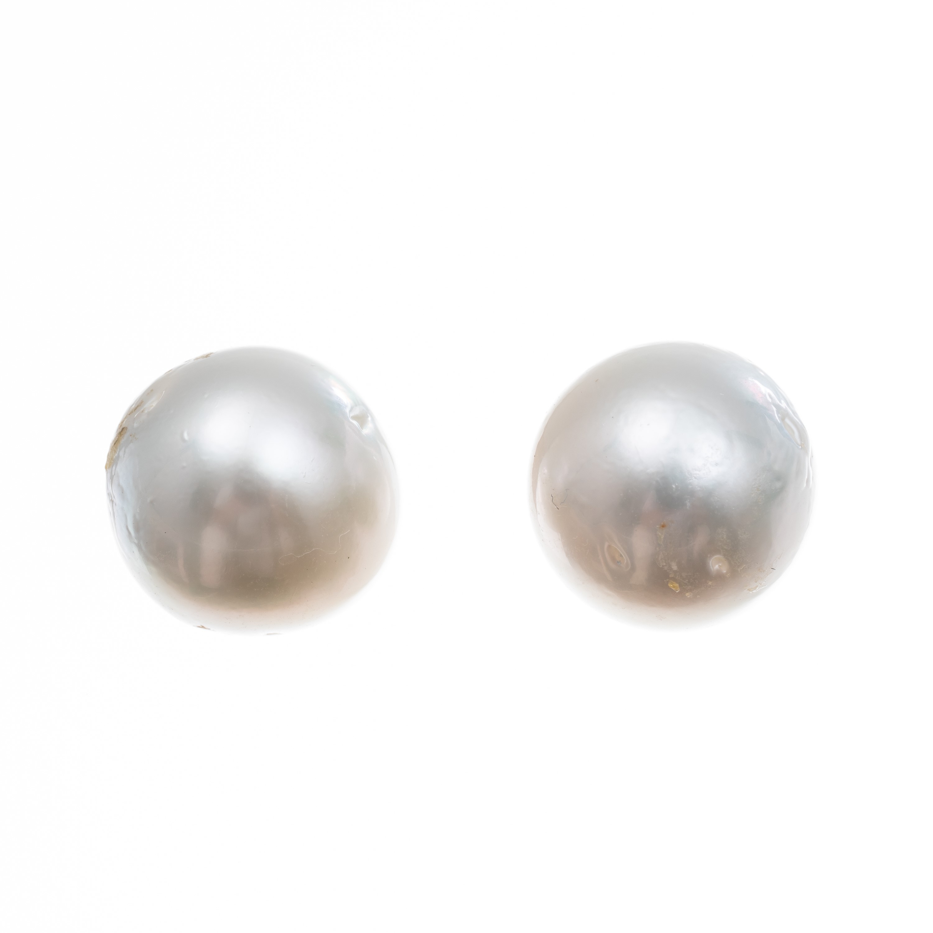 COPPIA DI PERLE AUSTRALIANE NON FORATE 15/16 MM
