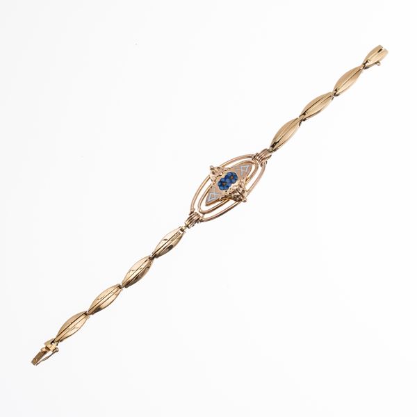BRACCIALE IN ORO ROSA 18 KT CON SMALTI