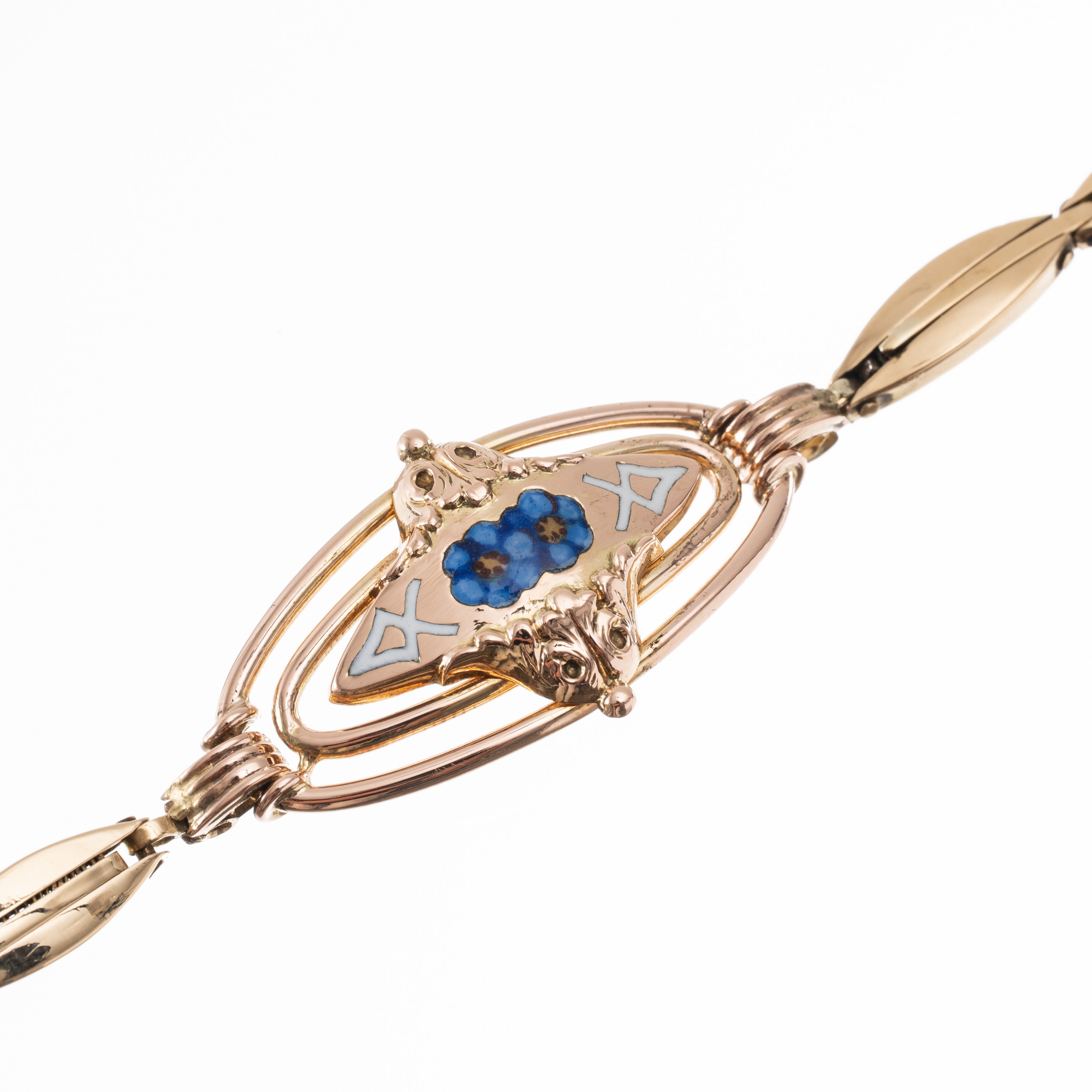 BRACCIALE IN ORO ROSA 18 KT CON SMALTI