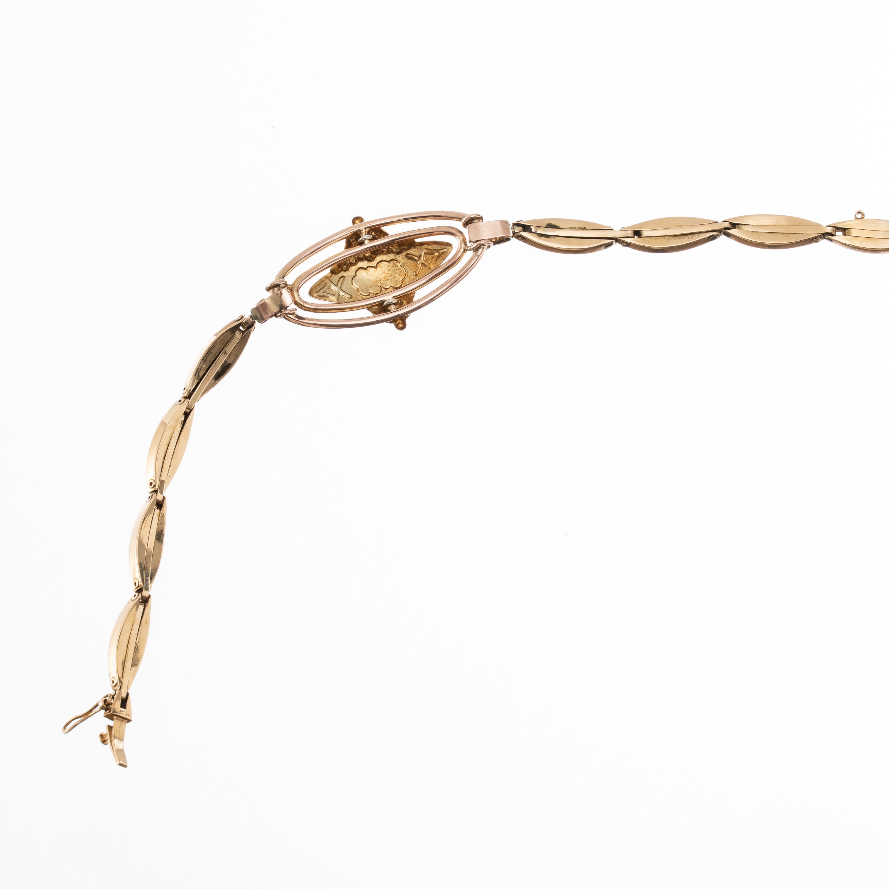 BRACCIALE IN ORO ROSA 18 KT CON SMALTI