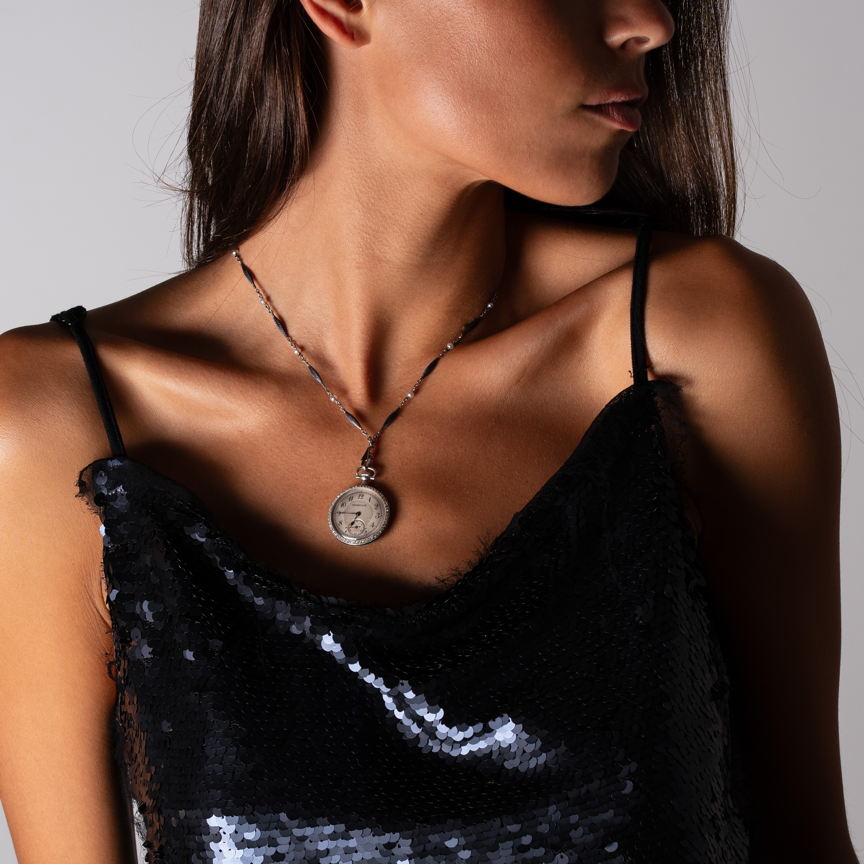 GOLAY FILS & STAHL RETAILED BY TIFFANY & CO - OROLOGIO- GIOGIELLO PENDENTIF SOLO TEMPO CON PICCOL...