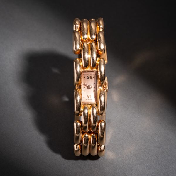 PATEK PHILIPPE - OROLOGIO IN ORO ROSA 18KT A CARICA MANUALE CON BRACCIALE INTEGRATO