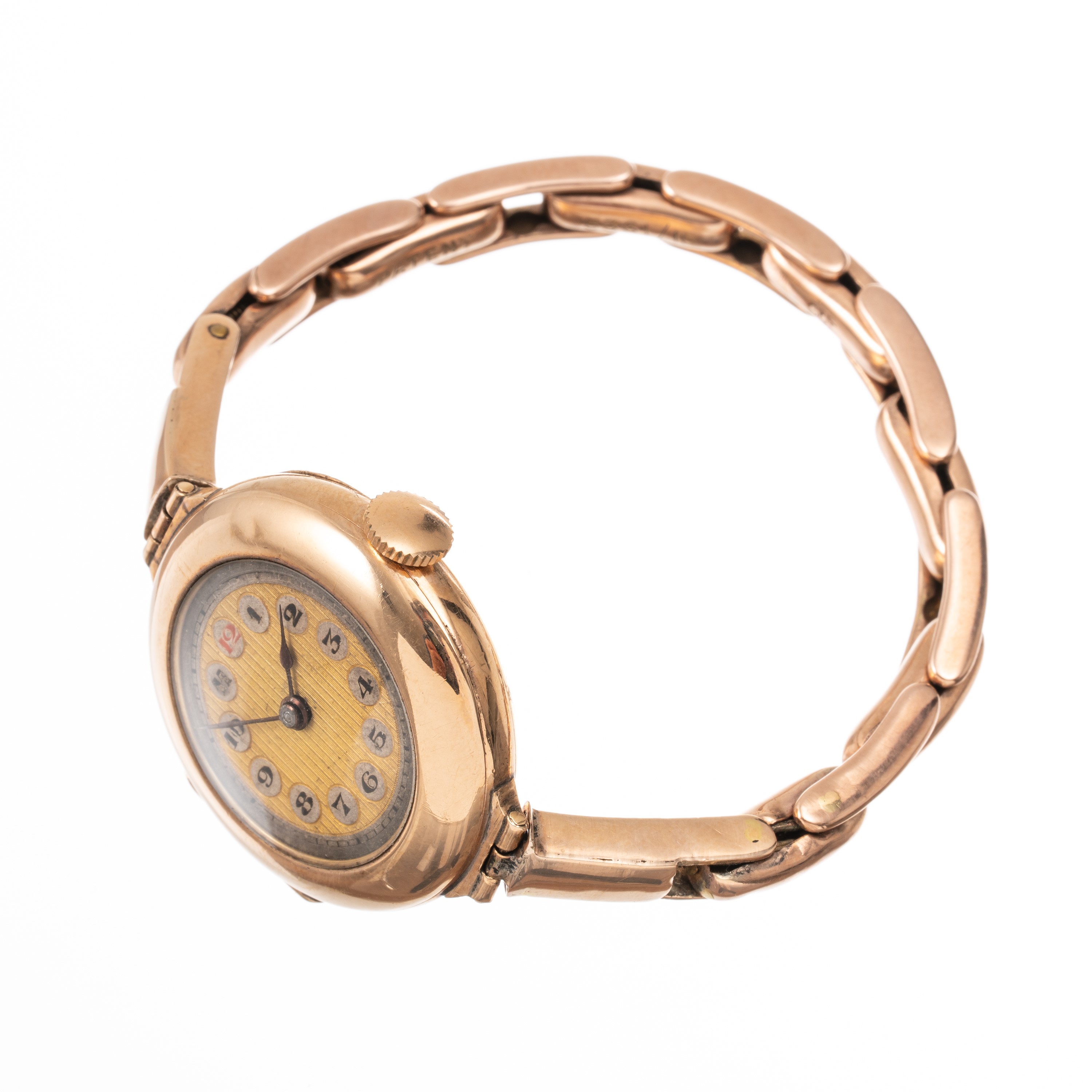 ROLEXOROLOGIO SOLO TEMPO IN ORO ROSA 9KT CON BRACCIALE ELASTICO IN ORO ROSA 9CT