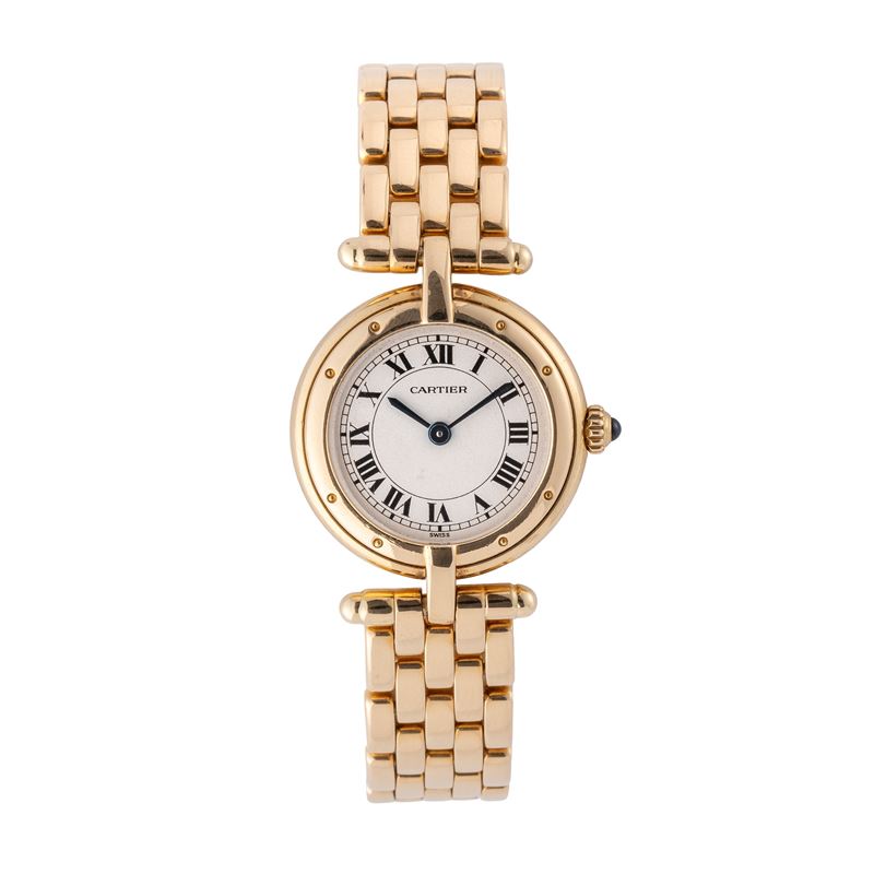 CARTIER - PANTHERE VENDOMEOROLOGIO DA DONNA AL QUARZO SOLO TEMPO IN ORO ROSA 18KT.