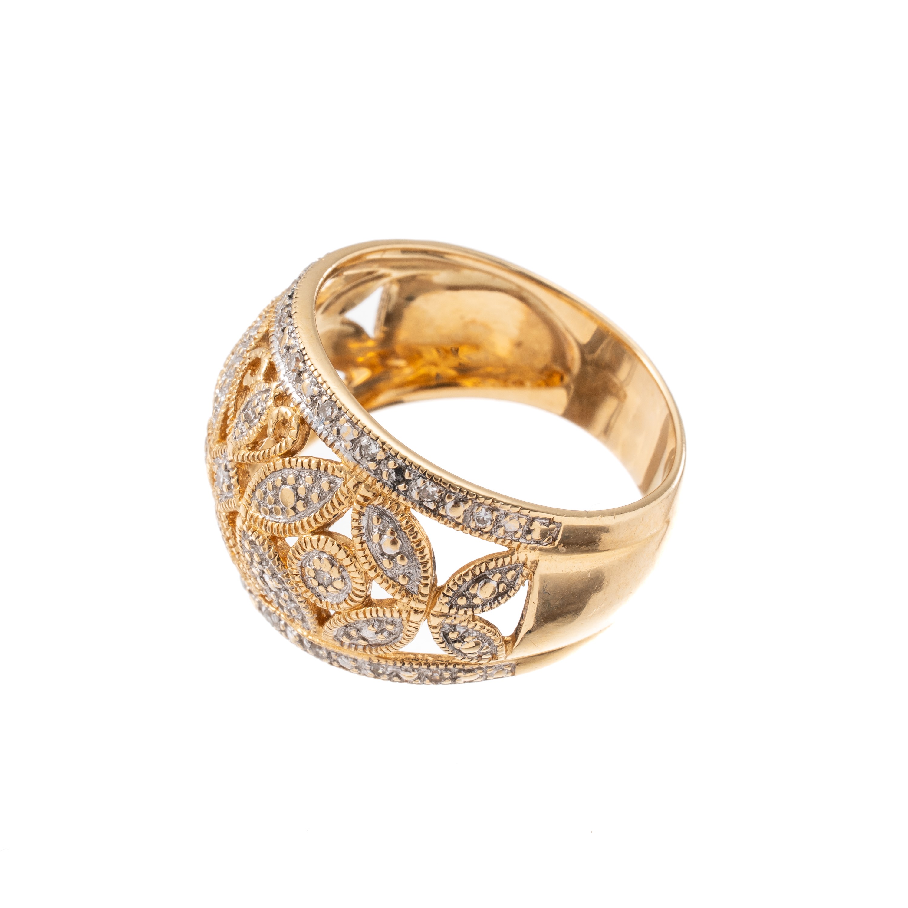 ANELLO IN ORO GIALLO 18 KT E DIAMANTI