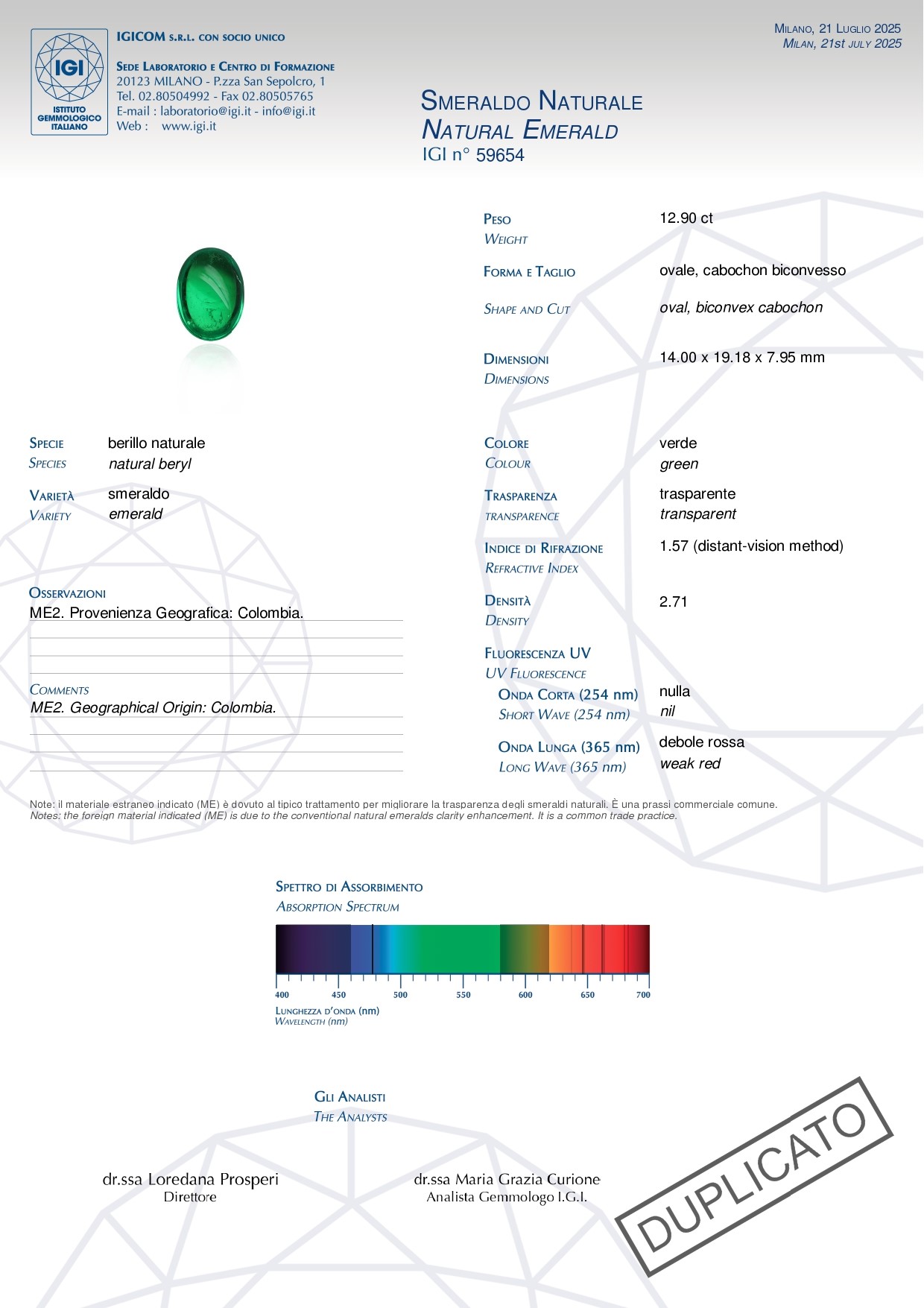 COLLANA IN SMERALDI CHABOCON E DIAMANTI E ORO BIANCO 18 KT