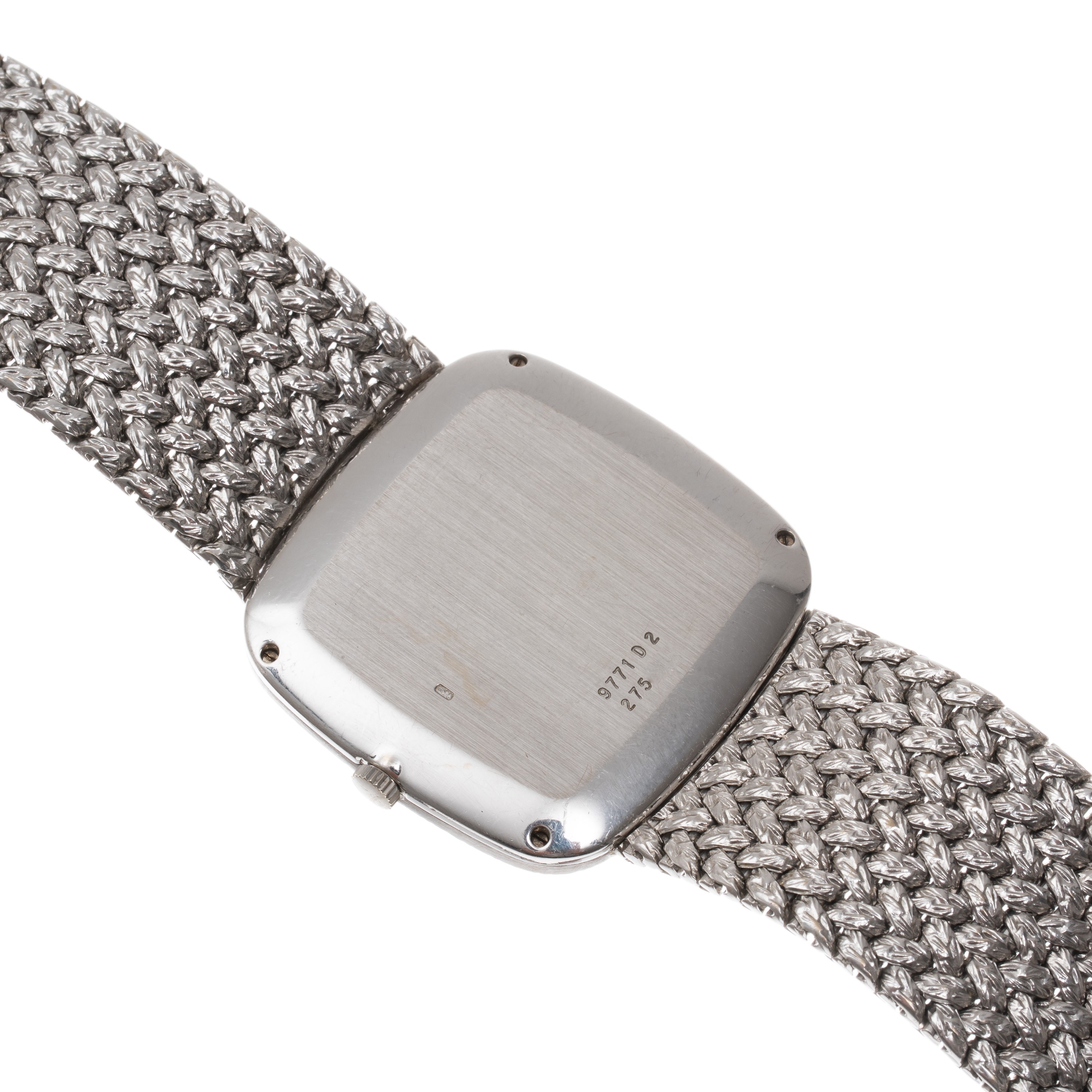 PIAGET OROLOGIO SOLO TEMPO IN ORO BIANCO 18KT CON BRACCIALE INTEGRATO IN ORO BIANCO 18KT CON QUAD...