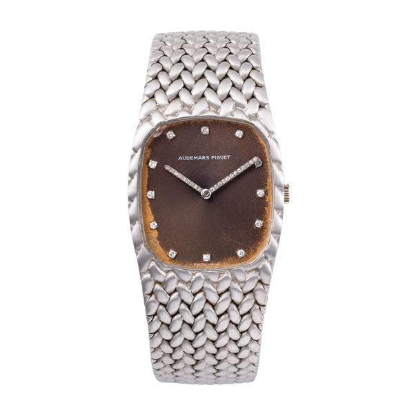 AUDEMARS PIGUET - AUDEMARS PIGUET - COBRA OROLOGIO SOLO TEMPO IN ORO BIANCO 18KT CON BRACCIALE INTEGRATO IN ORO BIANCO 18KT, QUADRANTE TROPICALE E INDICI E SFERE CON DIAMANTI TAGLIO BRILLANTE