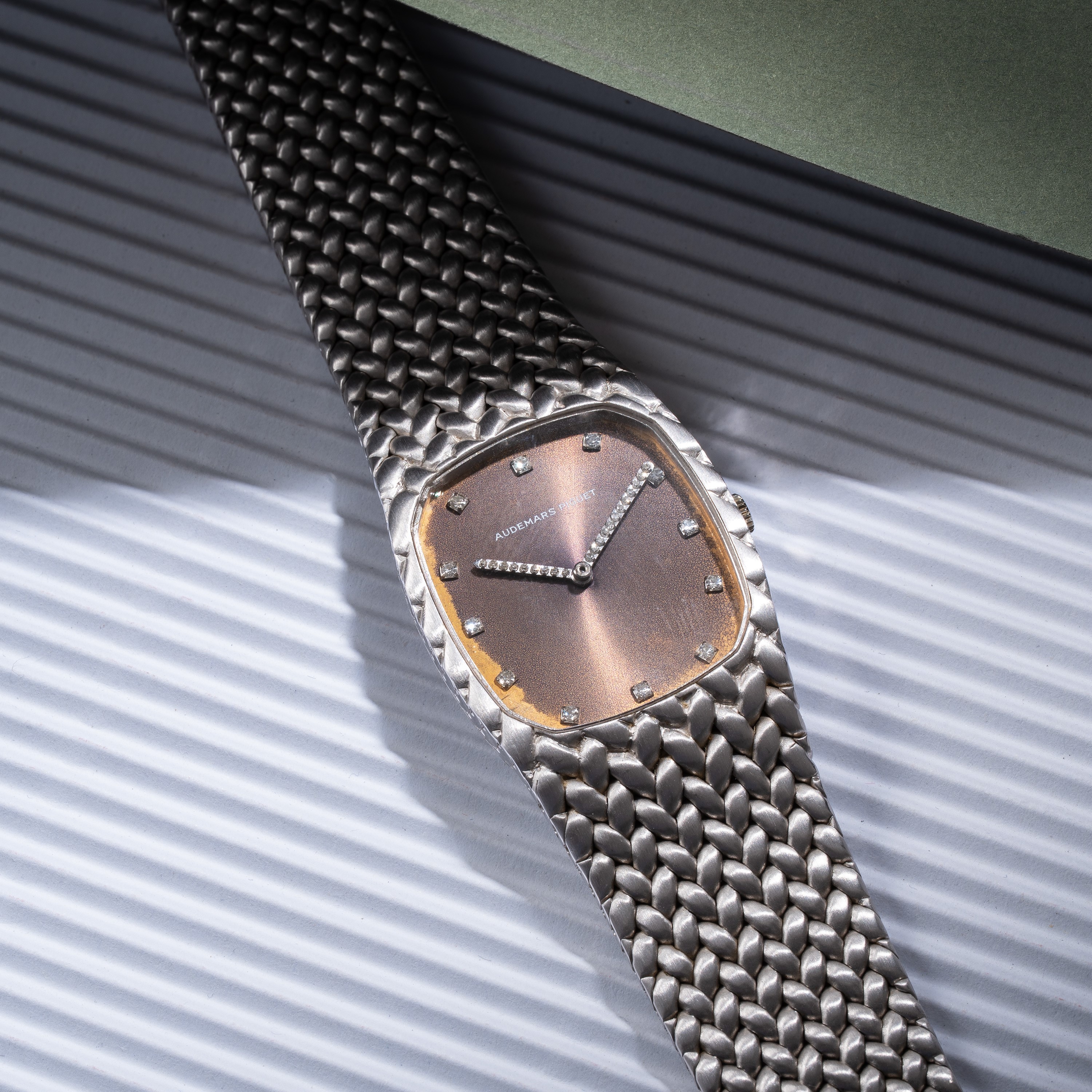 AUDEMARS PIGUET - COBRA OROLOGIO SOLO TEMPO IN ORO BIANCO 18KT CON BRACCIALE INTEGRATO IN ORO BIA...