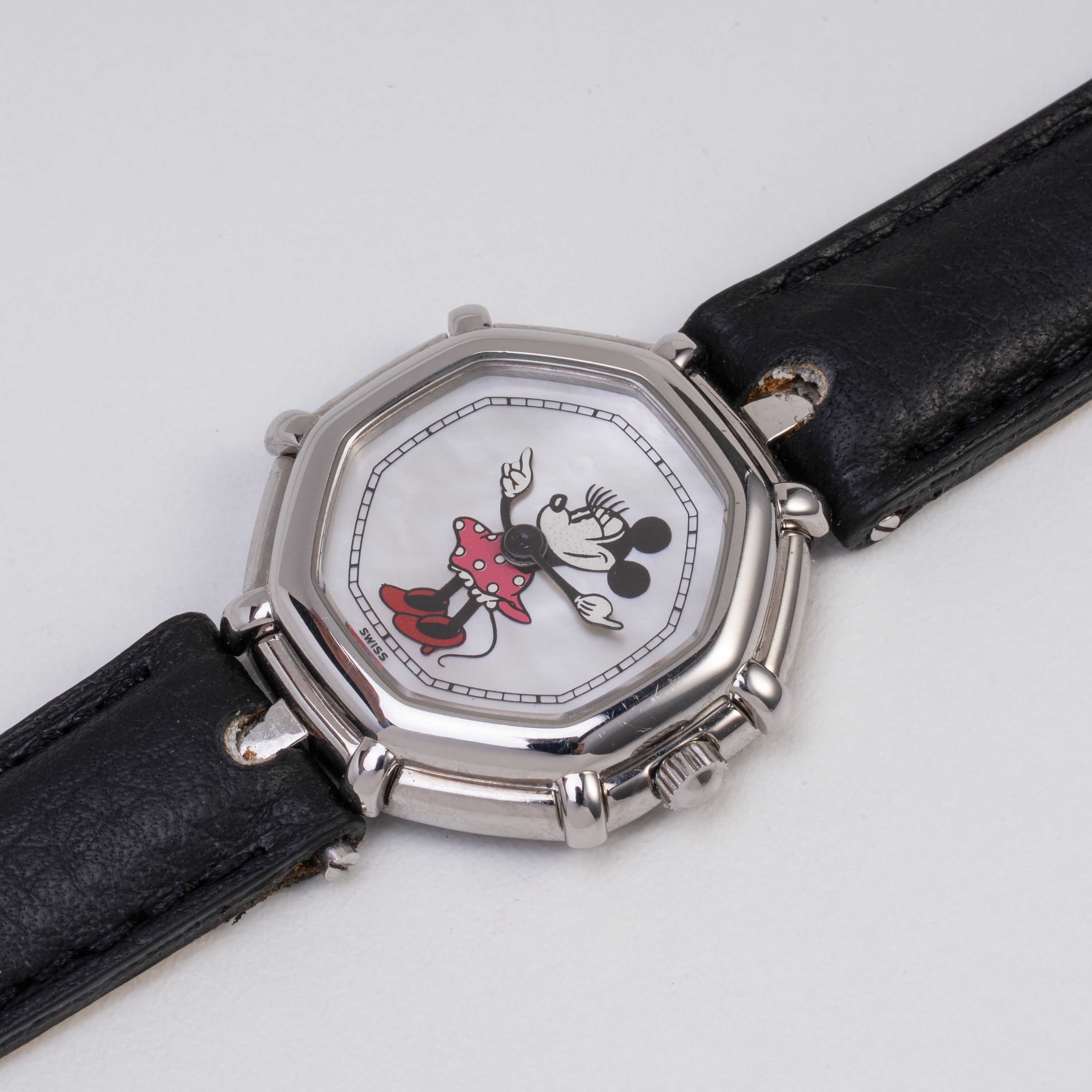 GERALD GENTA - MINNIE OROLOGIO SOLO TEMPO AL QUARZO IN ACCIAIO CON QUADRANTE MINNIE IN MADREPERLA