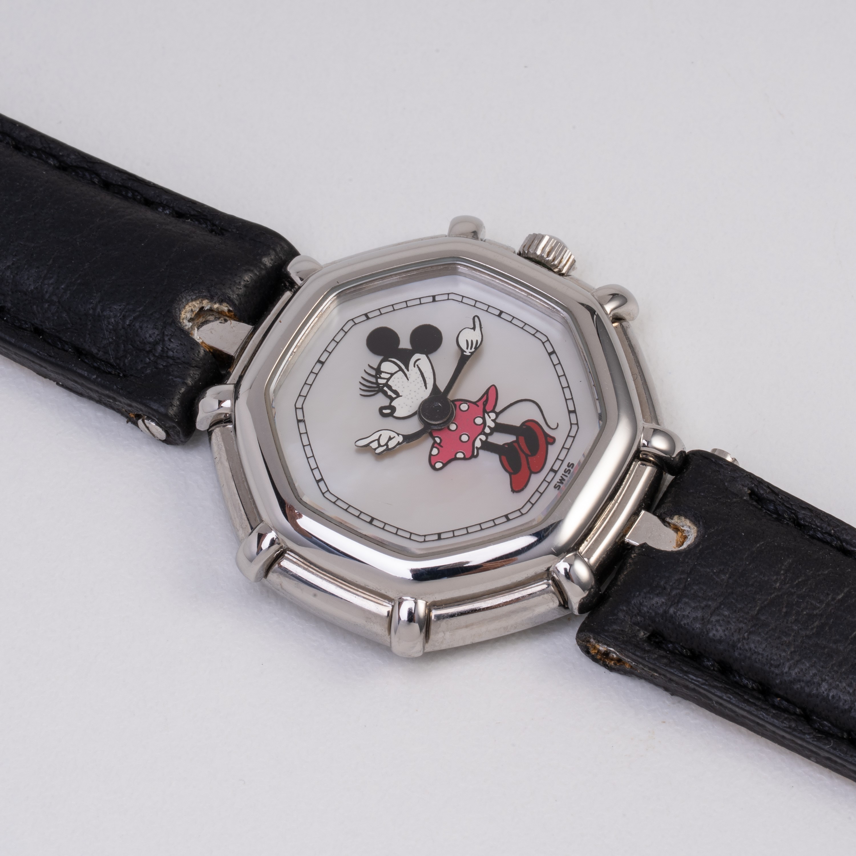 GERALD GENTA - MINNIE OROLOGIO SOLO TEMPO AL QUARZO IN ACCIAIO CON QUADRANTE MINNIE IN MADREPERLA