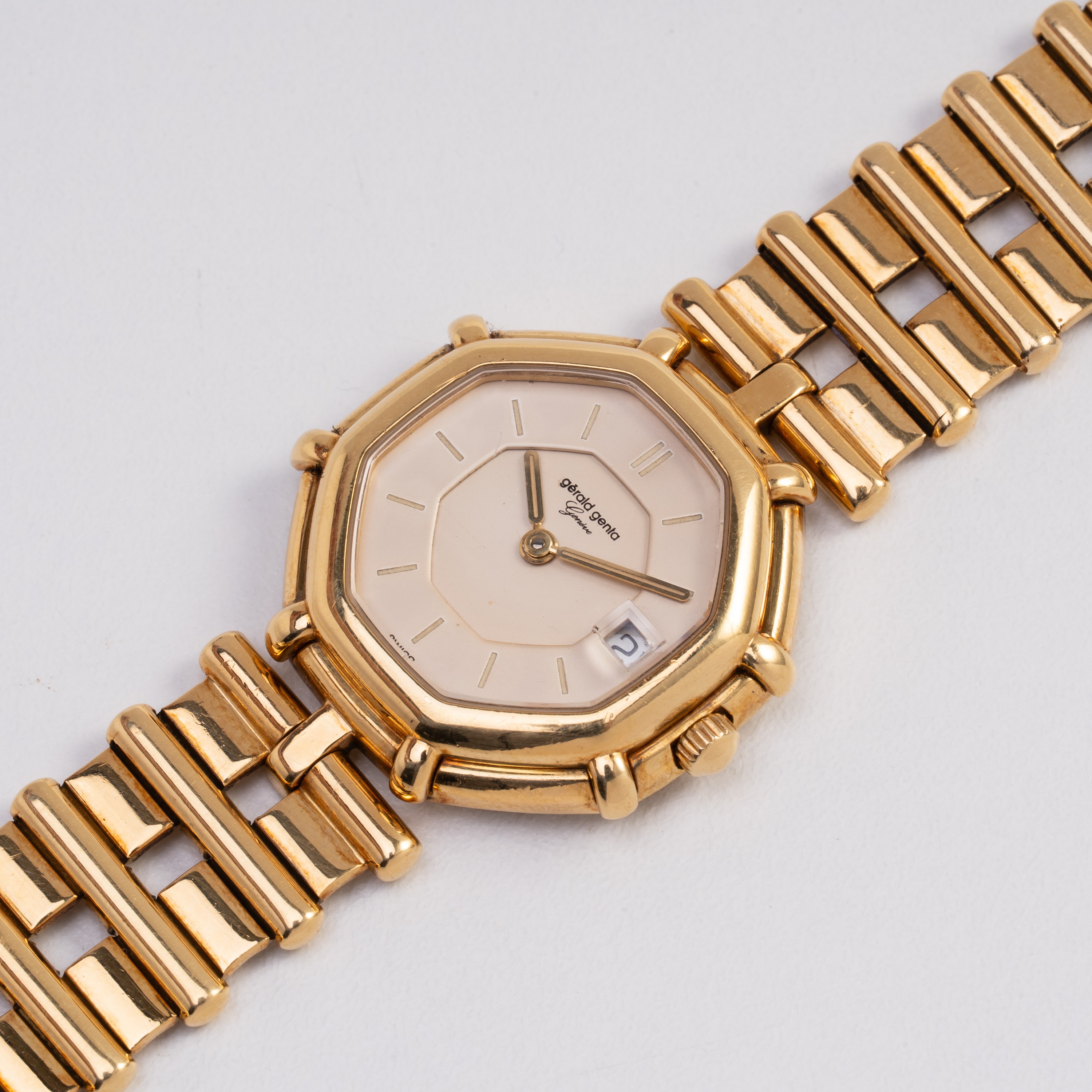GERALD GENTA - LADY SUCCESS OROLOGIO SOLO TEMPO AL QUARZO IN ORO GIALLO 18KT CON BRACCIALE IN ORO...