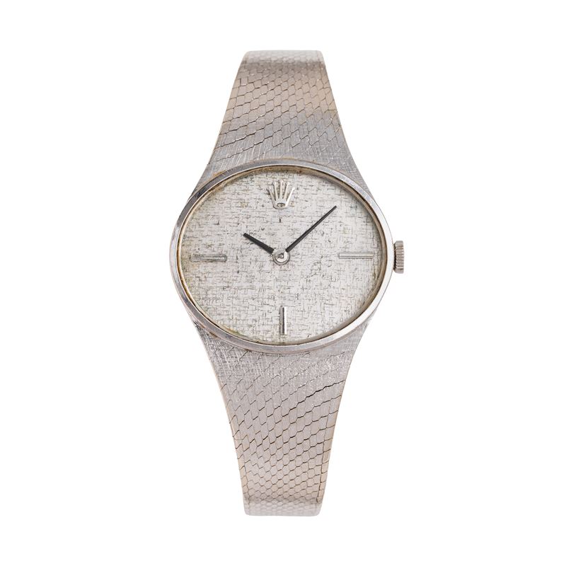 ROLEX - CELLINI OROLOGIO SOLO TEMPO A CARICA MANUALE CON BRACCIALE INTEGRATO IN ORO BIANCO 18KT E...