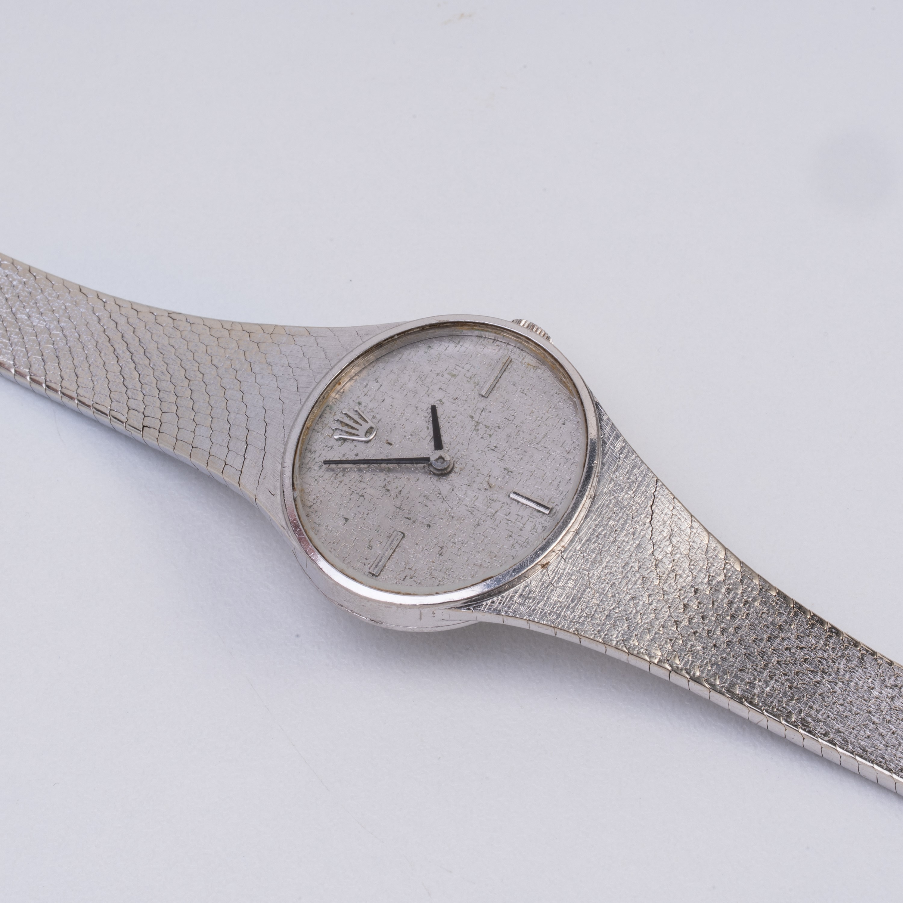ROLEX - CELLINI OROLOGIO SOLO TEMPO A CARICA MANUALE CON BRACCIALE INTEGRATO IN ORO BIANCO 18KT E...