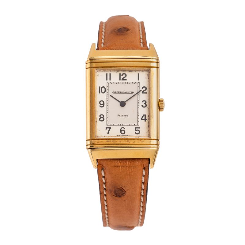 JAEGER LE COULTRE - REVERSO OROLOGIO SOLO TEMPO A CARICA MANUALE IN ORO GIALLO 18KT CON QUADRANTE...