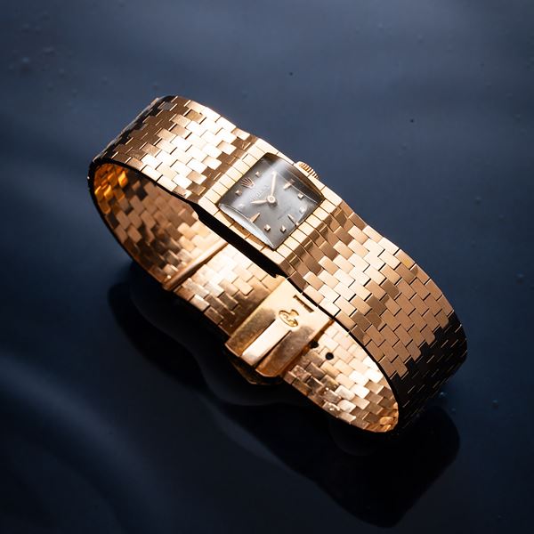 ROLEX - BELT MANUAL WINDING TIME ONLY WATCH WITH INTEGRATED 18KT ROSE GOLD BRACELET WITH BUCKLE CLASP [..]