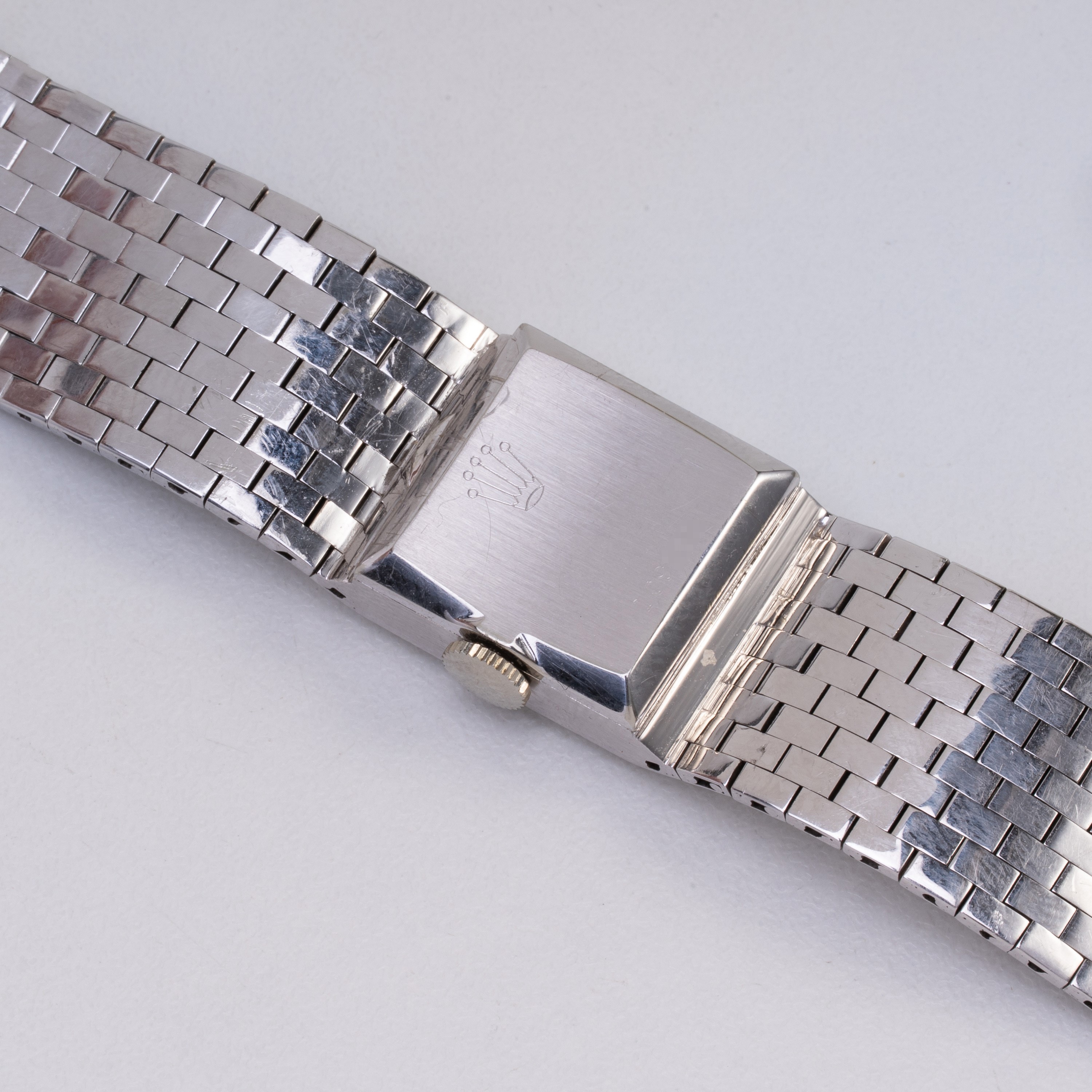 ROLEX - CINTURA OROLOGIO SOLO TEMPO A CARICA MANUALE CON BRACCIALE INTEGRATO IN ORO BIANCO 18KT C...