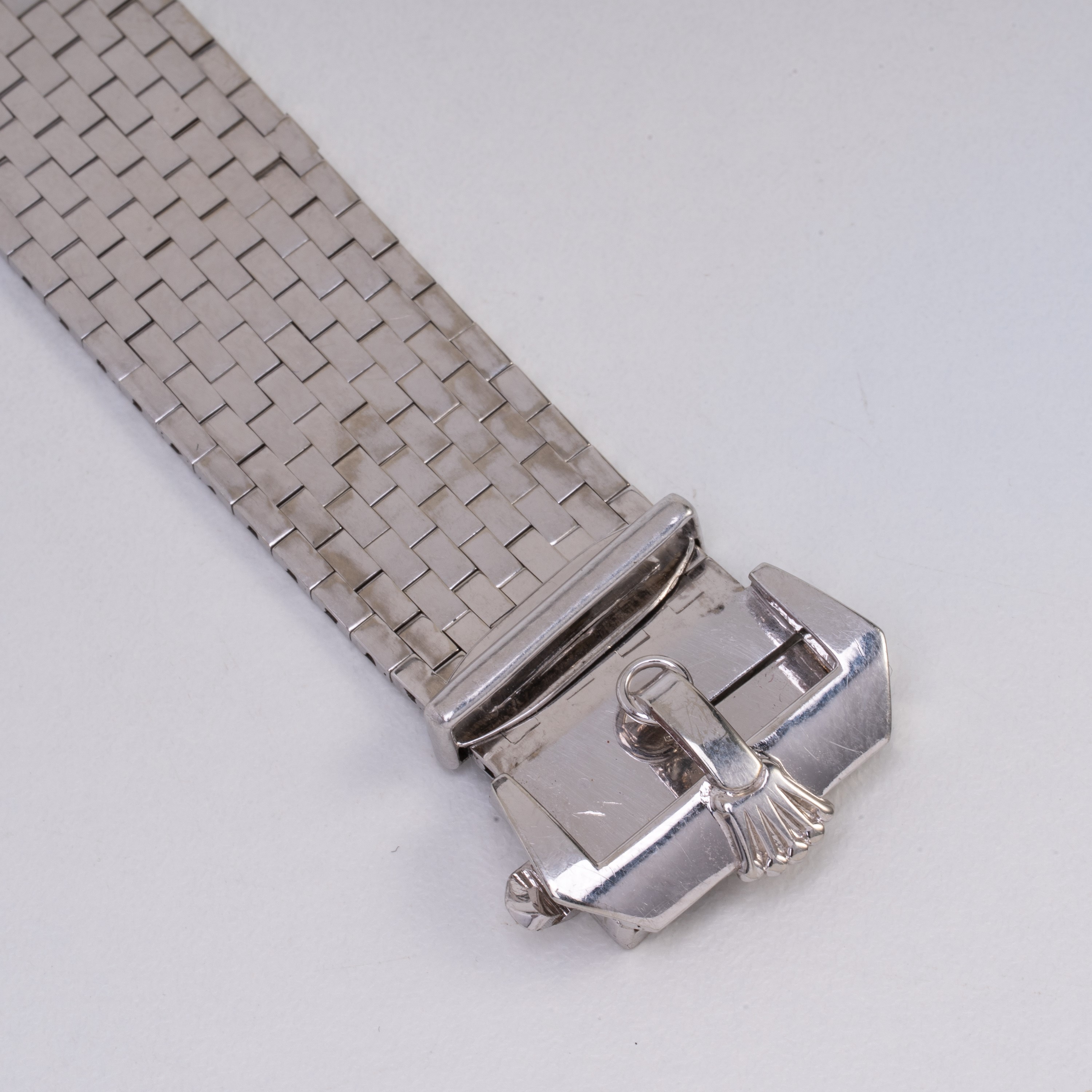 ROLEX - CINTURA OROLOGIO SOLO TEMPO A CARICA MANUALE CON BRACCIALE INTEGRATO IN ORO BIANCO 18KT C...