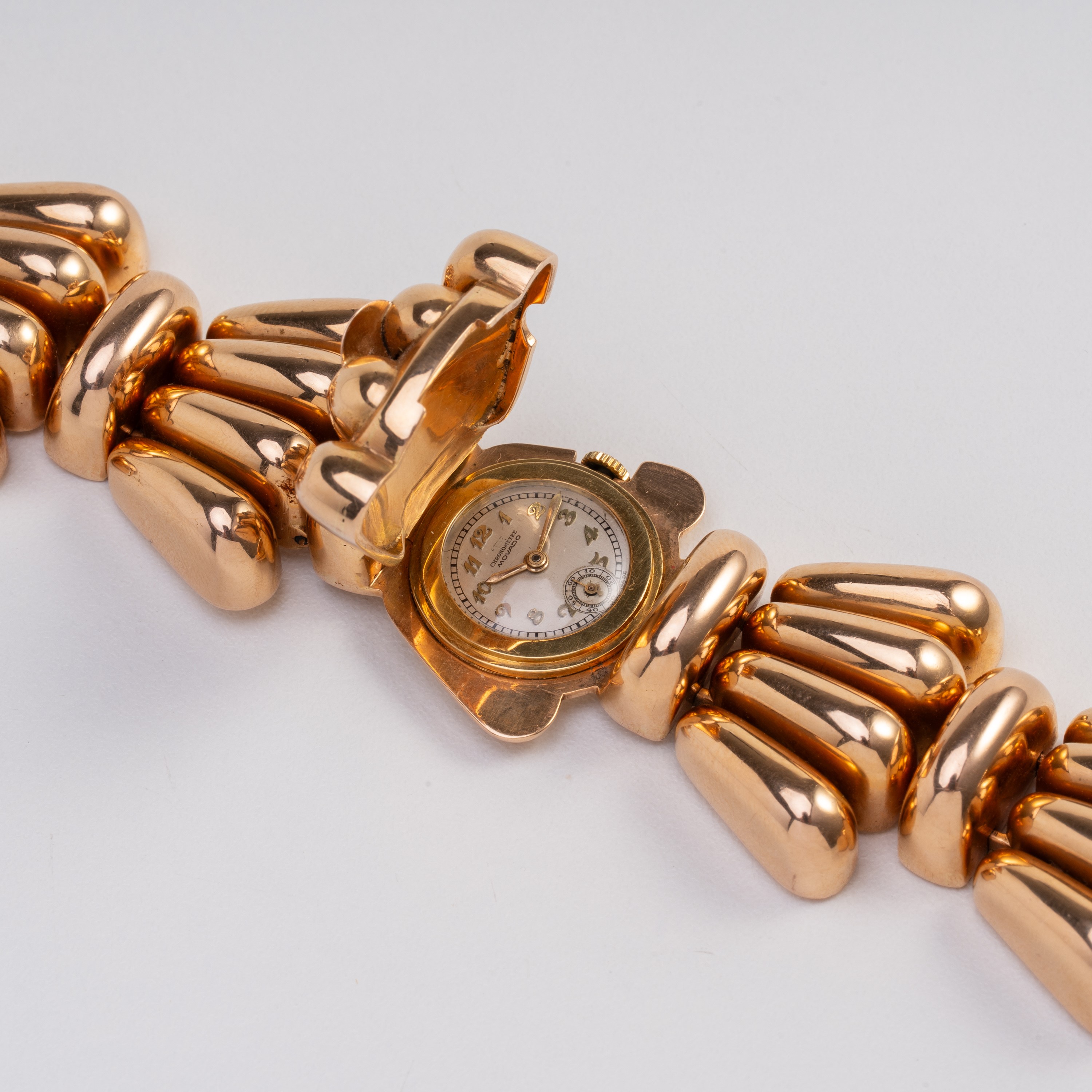 MOVADO OROLOGIO SOLO TEMPO A CARICA MANUALE IN ORO GIALLO 18KT CON BRACCIALE IN ORO ROSA 18KT E I...
