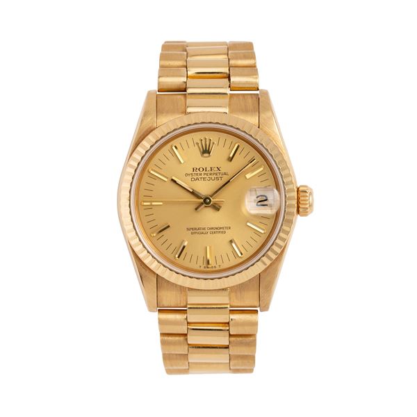 ROLEX - ROLEX - DATEJUST LADY 18KT YELLOW GOLD SELF-WINDING TIME-ONLY WATCH WITH 18KT YELLOW GOLD “PRESIDENT” BRACELET, CHAMPAGNE DIAL AND DATE WINDOW AT THREE O'CLOCK