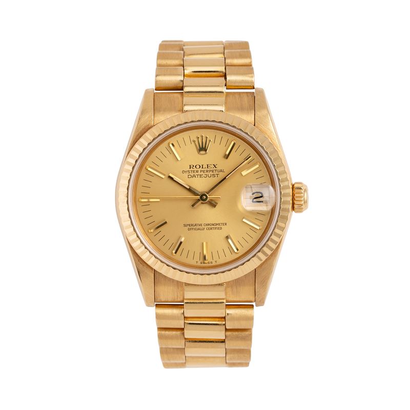 ROLEX - DATEJUST LADY OROLOGIO SOLO TEMPO A CARICA AUTOMATICA IN ORO GIALLO 18KT CON BRACCIALE 'P...