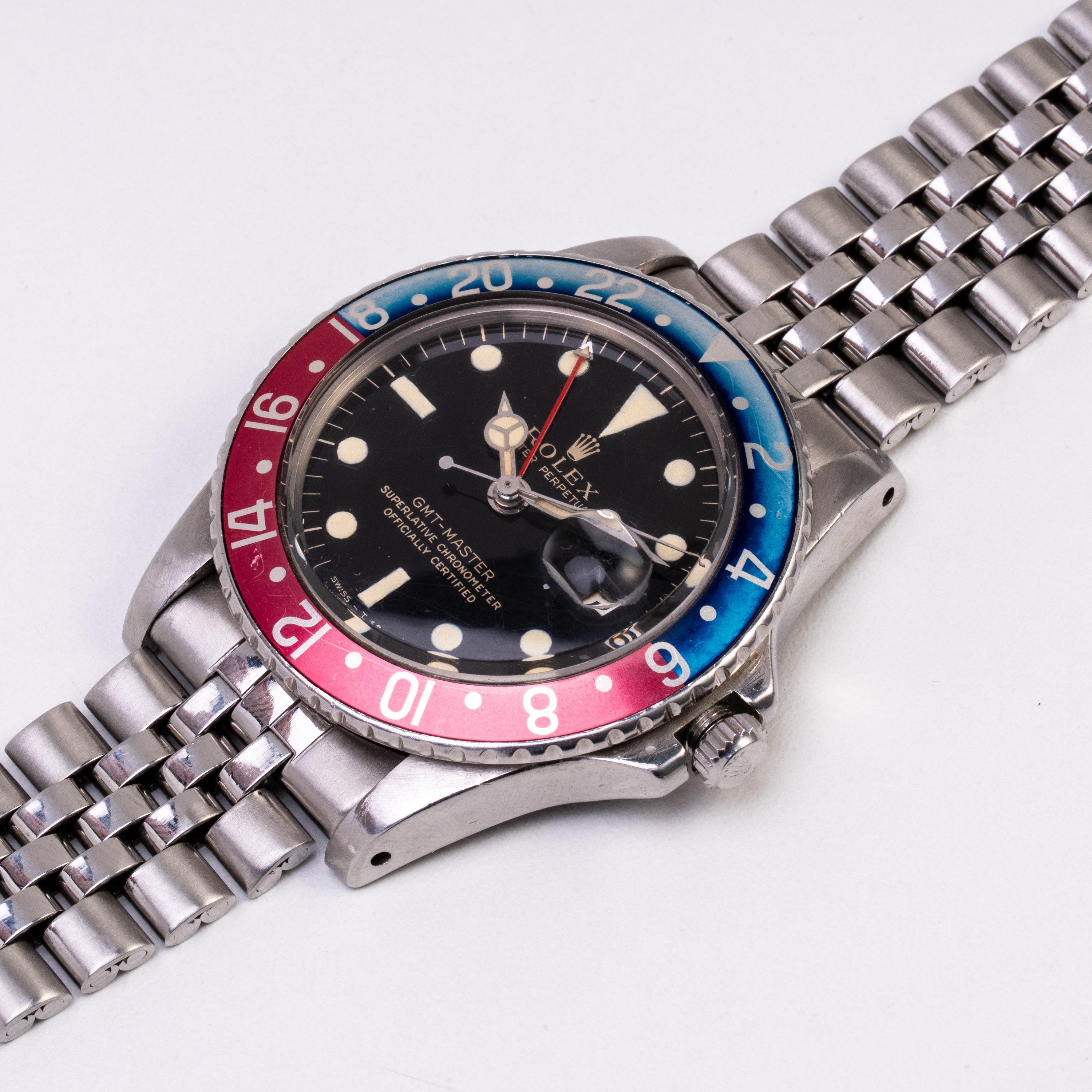 ROLEX - GMT MASTER OROLOGIO GMT IN ACCIAIO A CARICA MANUALE CON QUADRANTE GILT, GHIERA BIDIREZION...