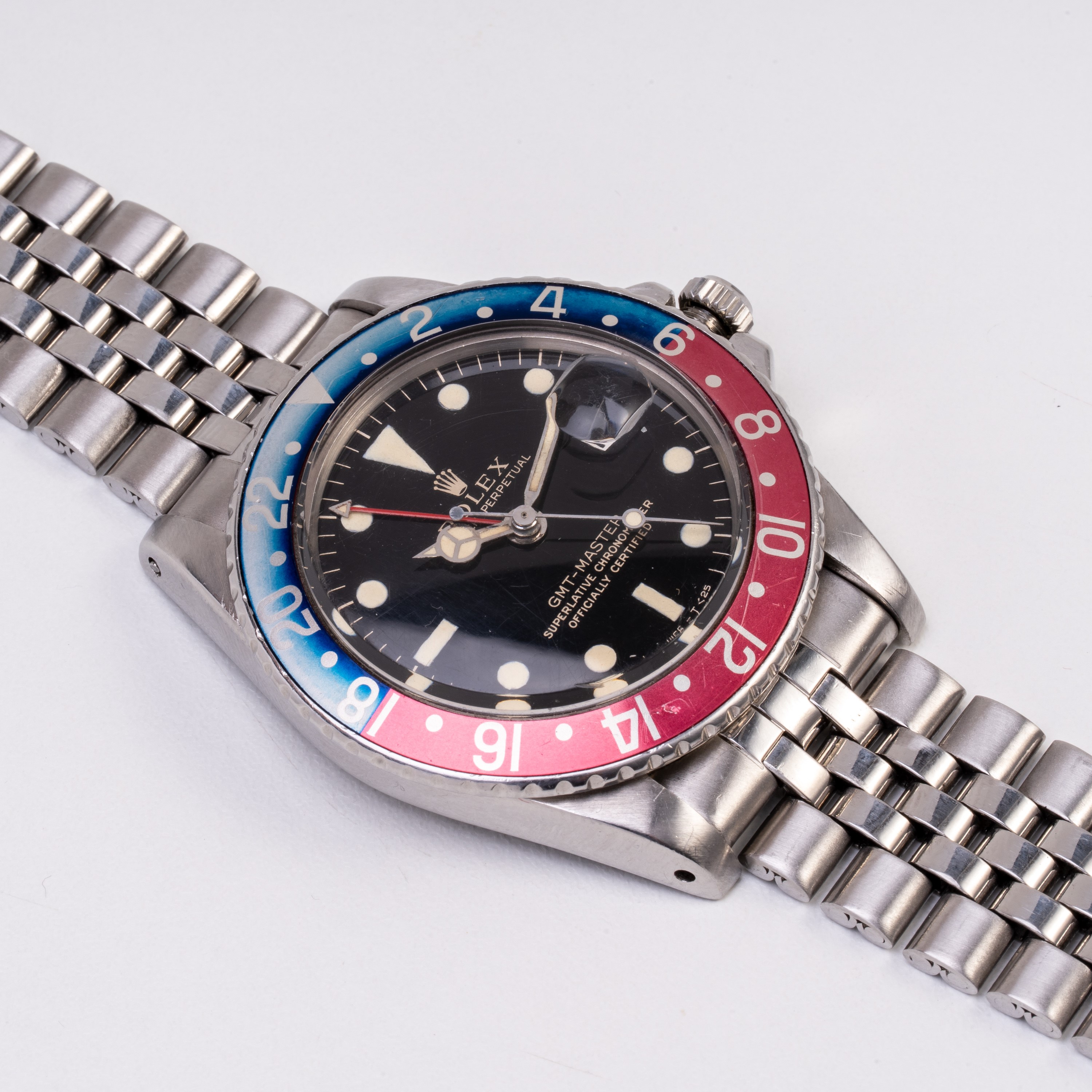 ROLEX - GMT MASTER OROLOGIO GMT IN ACCIAIO A CARICA MANUALE CON QUADRANTE GILT, GHIERA BIDIREZION...