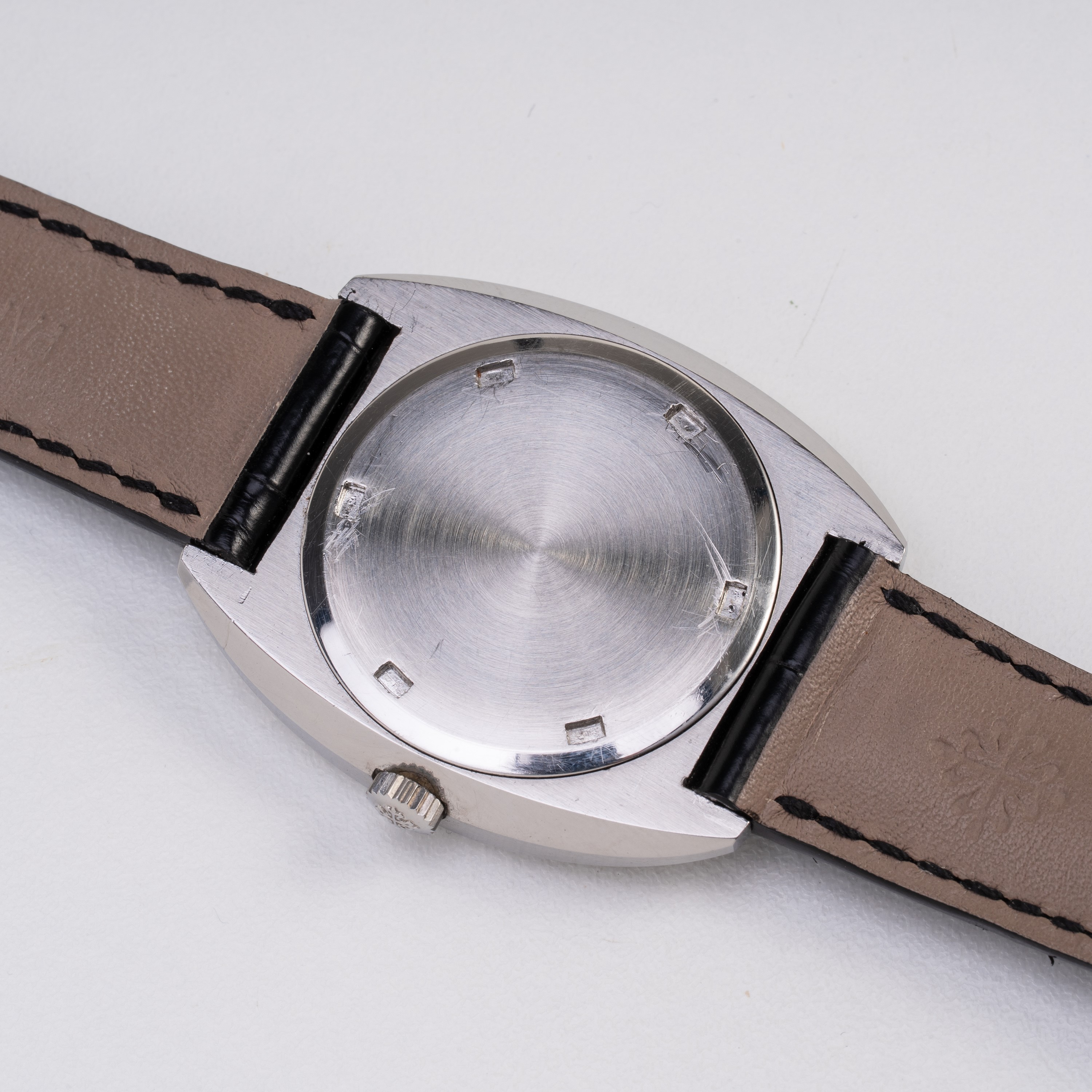 PATEK PHILIPPE - CALATRAVA OROLOGIO SOLO TEMPO A CARICA MANUALE IN ACCIAIO CON QUADRANTE BLU